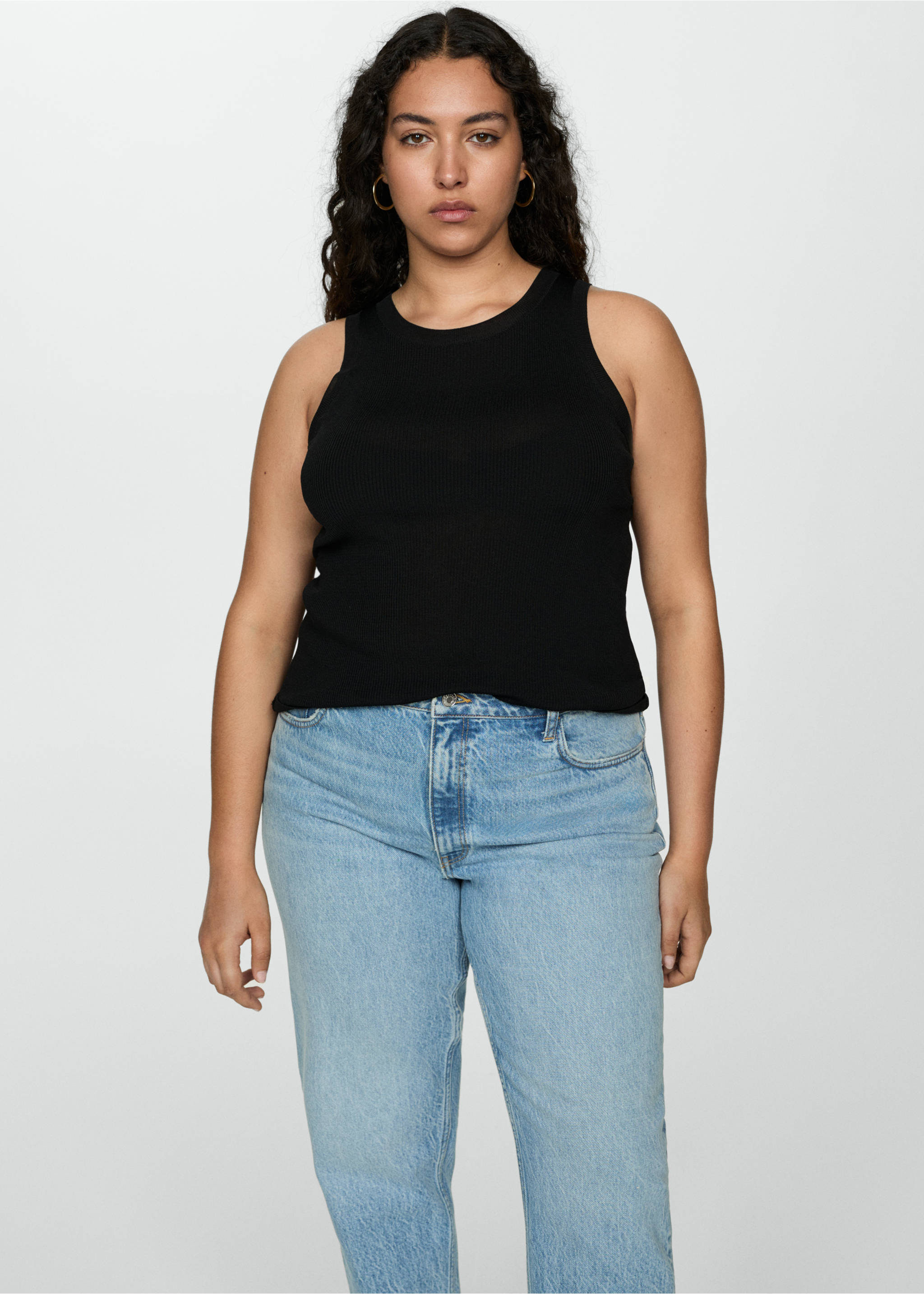 Mom2000 high-rise jeans - Details of the article 5, Medium Blue. Ref: 77090583-00.