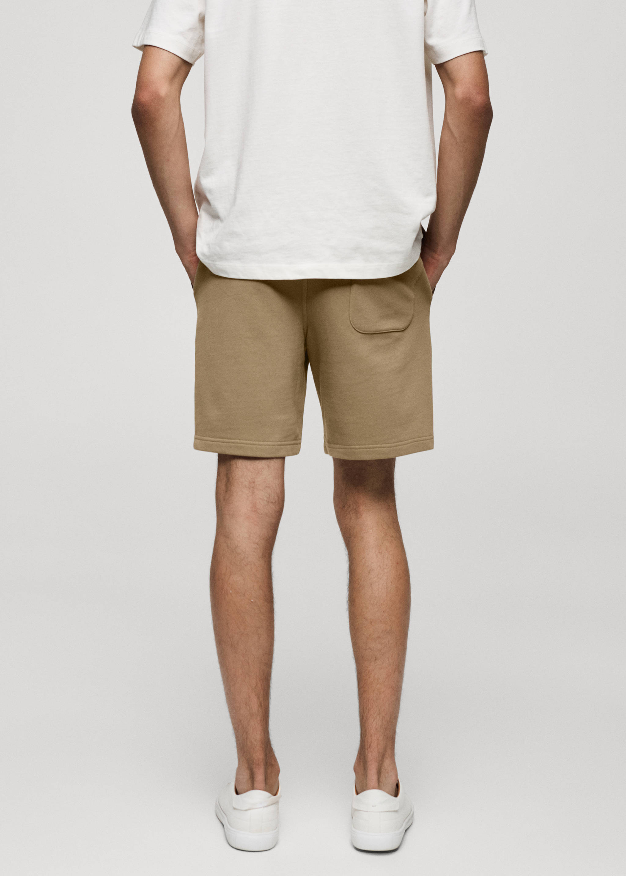 Jogger cotton Bermuda shorts - Reverse of the article
