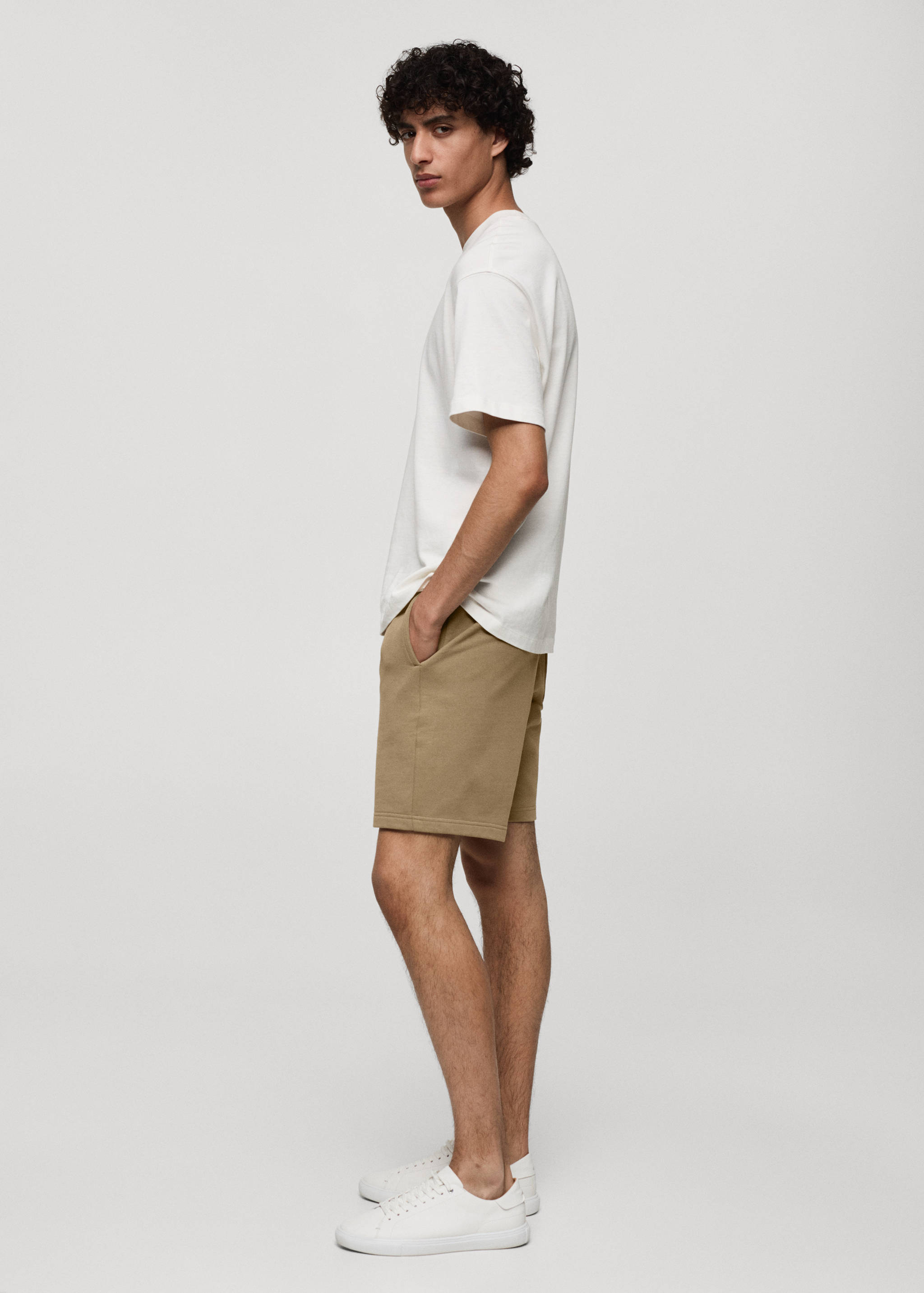 Jogger cotton Bermuda shorts - Details of the article 2