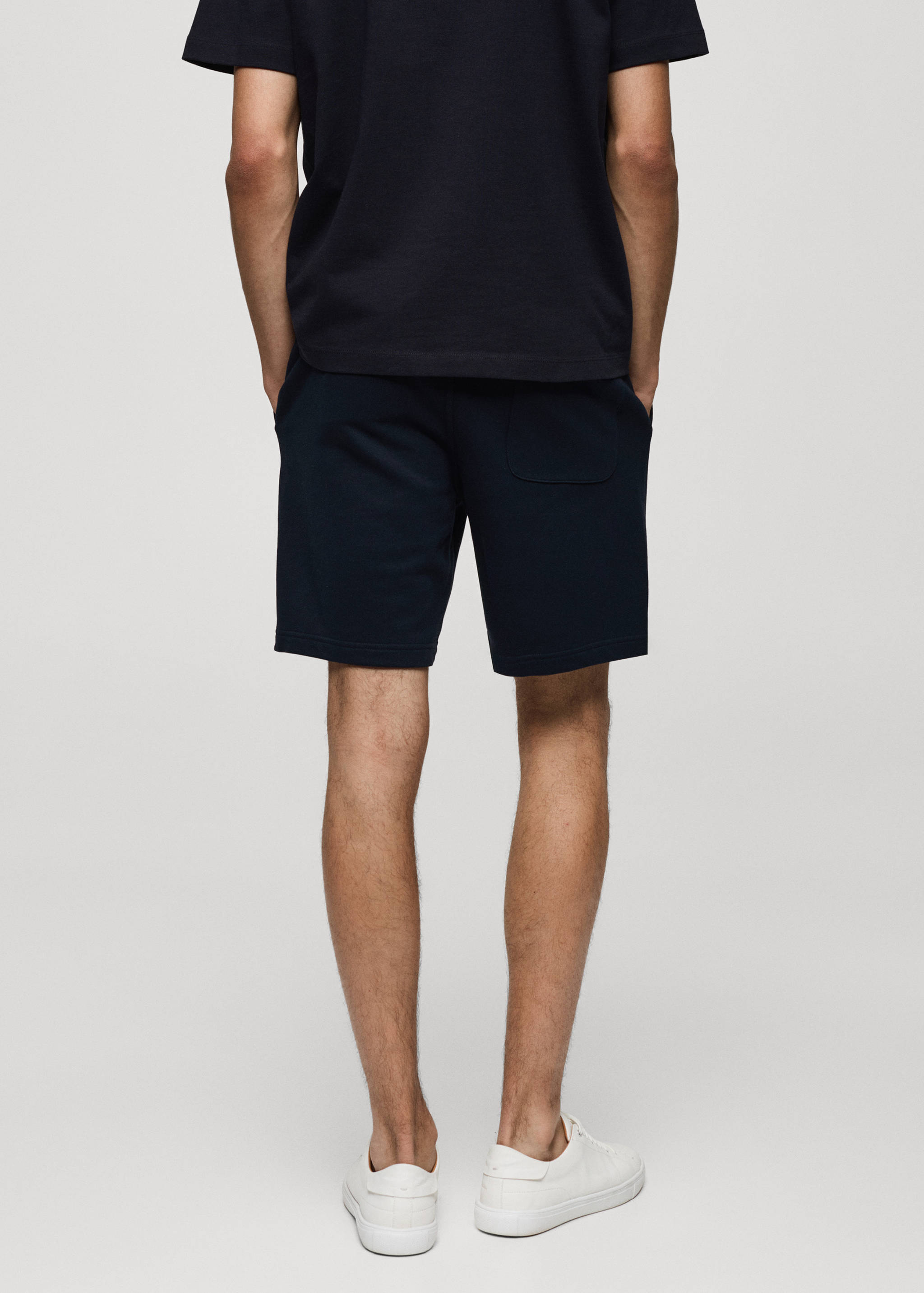 Jogger cotton Bermuda shorts - Reverse of the article