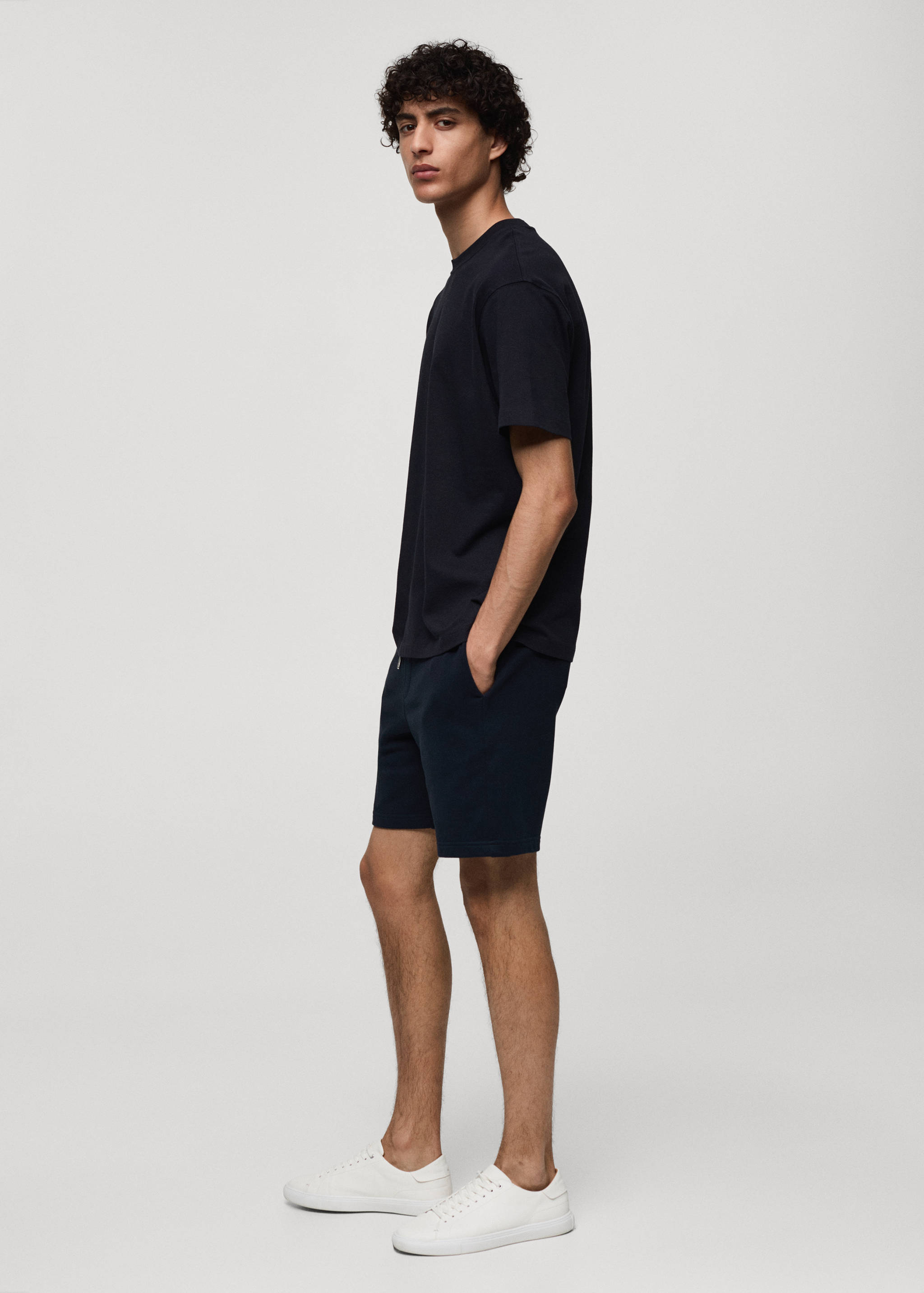 Jogger cotton Bermuda shorts - Details of the article 2
