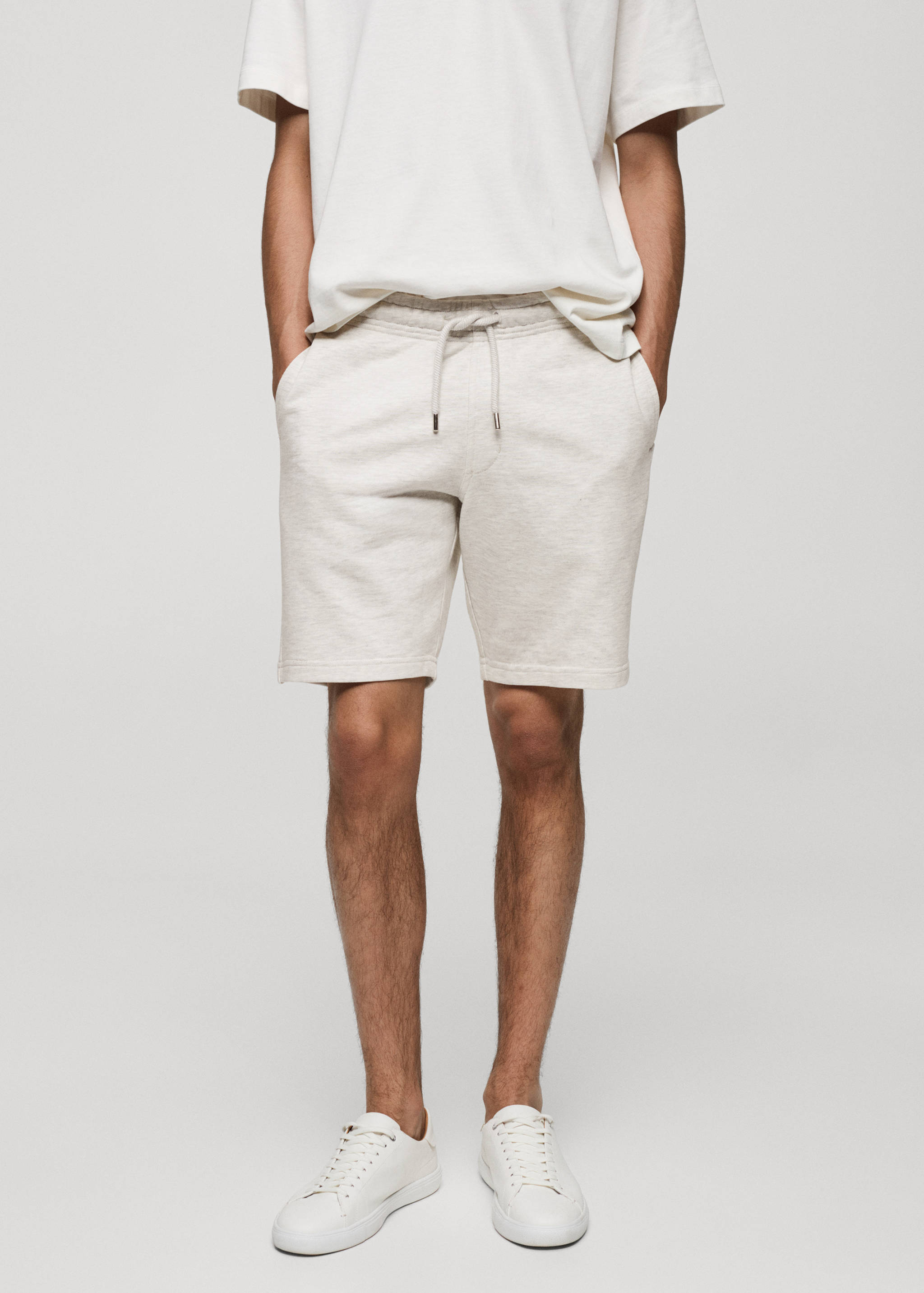 Jogger cotton Bermuda shorts - Medium plane