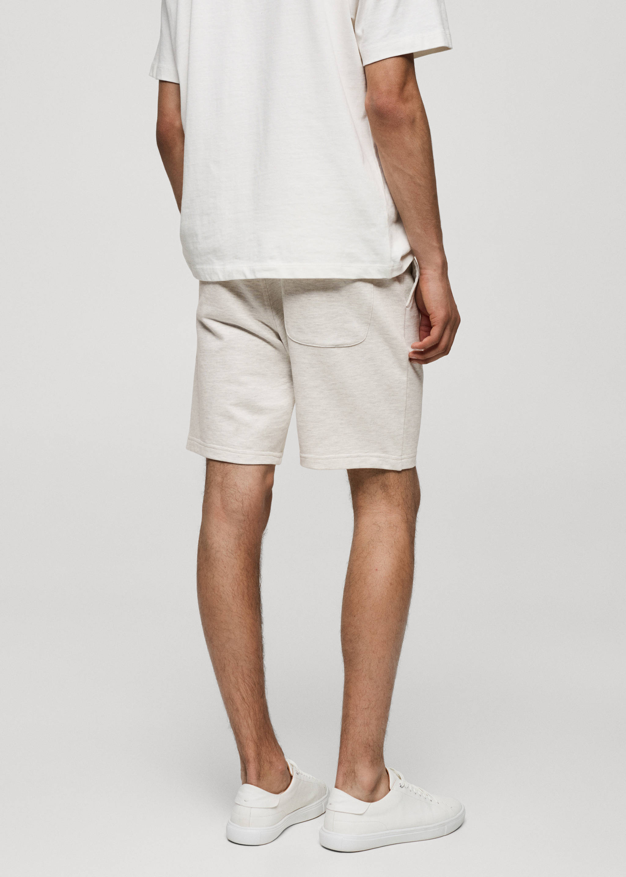 Jogger cotton Bermuda shorts - Reverse of the article