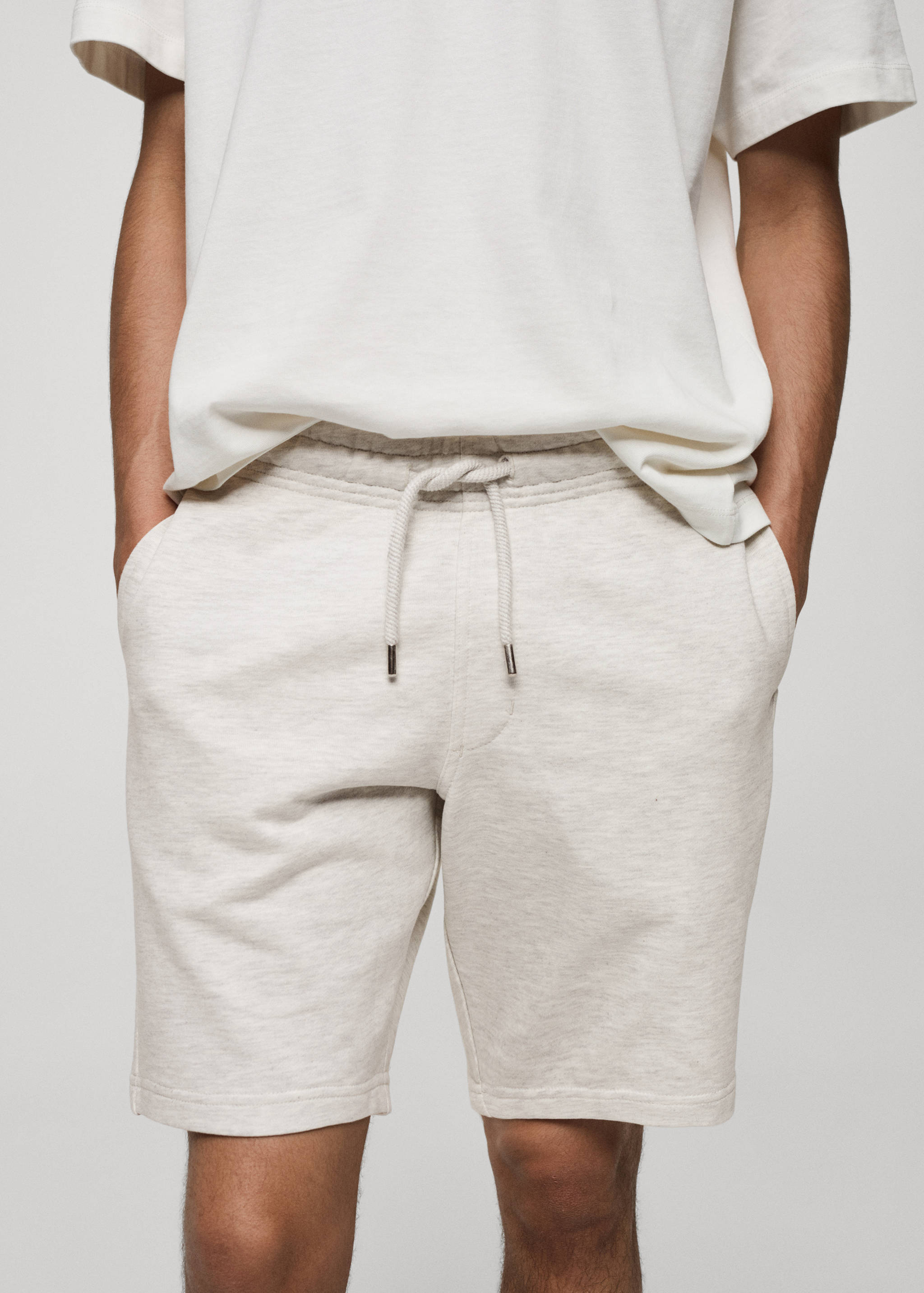 Jogger cotton Bermuda shorts - Details of the article 1