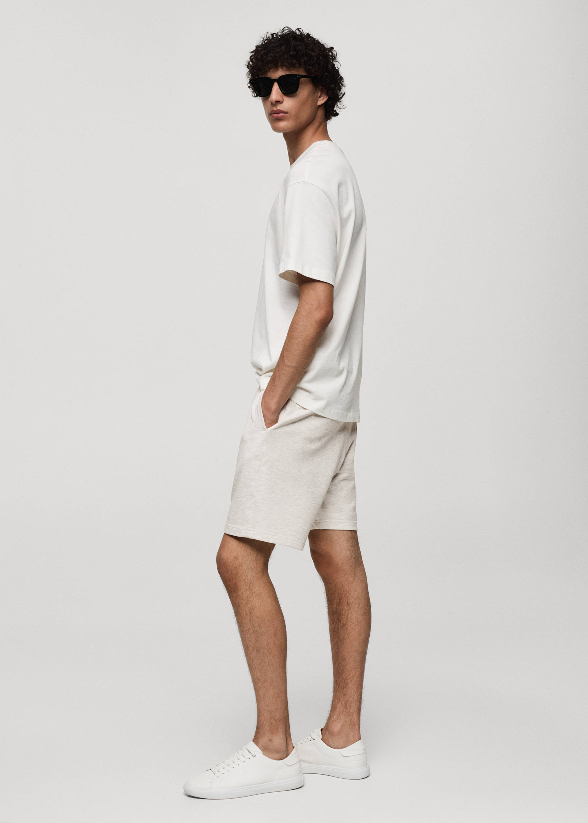 Jogger cotton Bermuda shorts - Details of the article 2