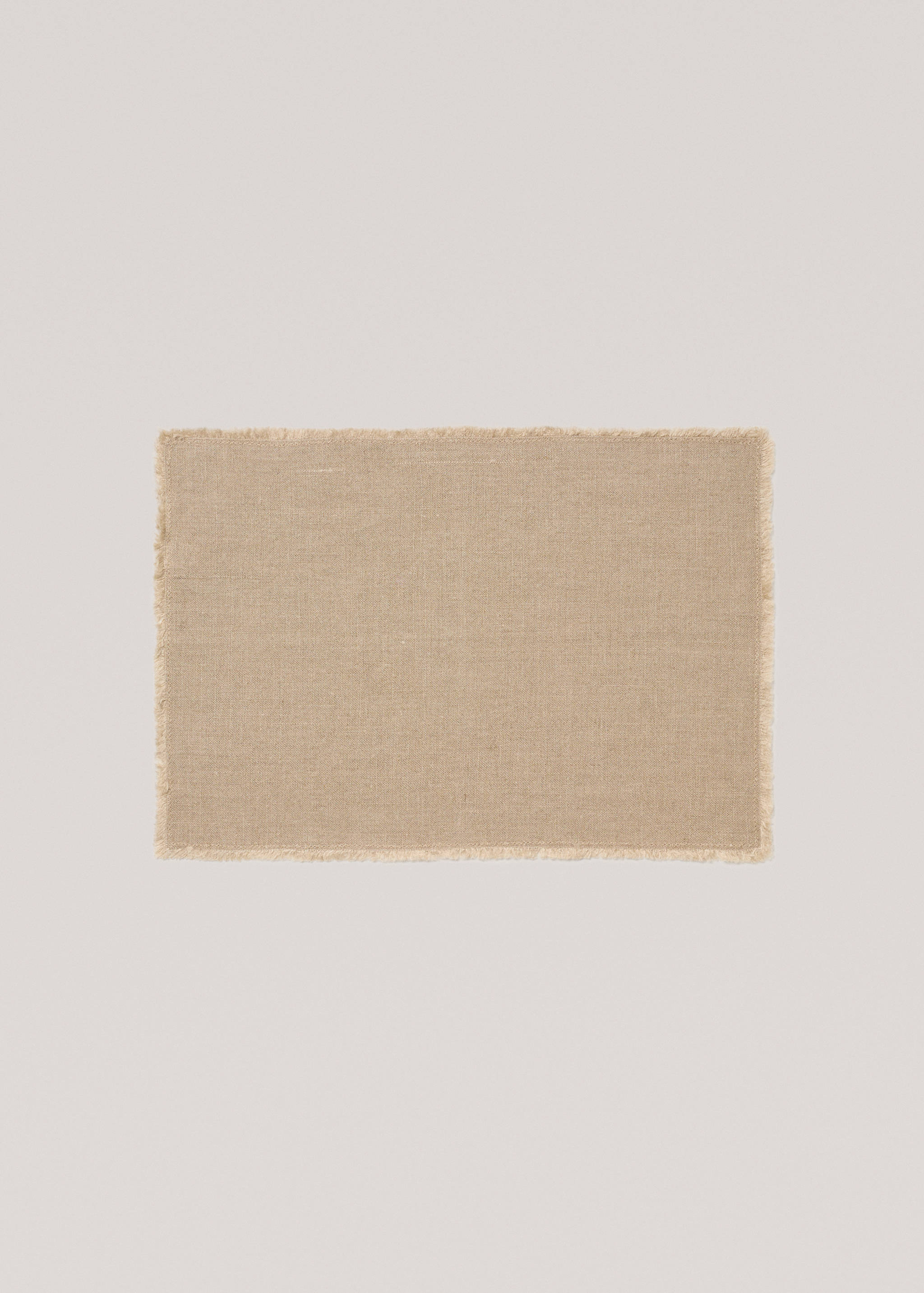 100% linen fringed placemat - Article without model