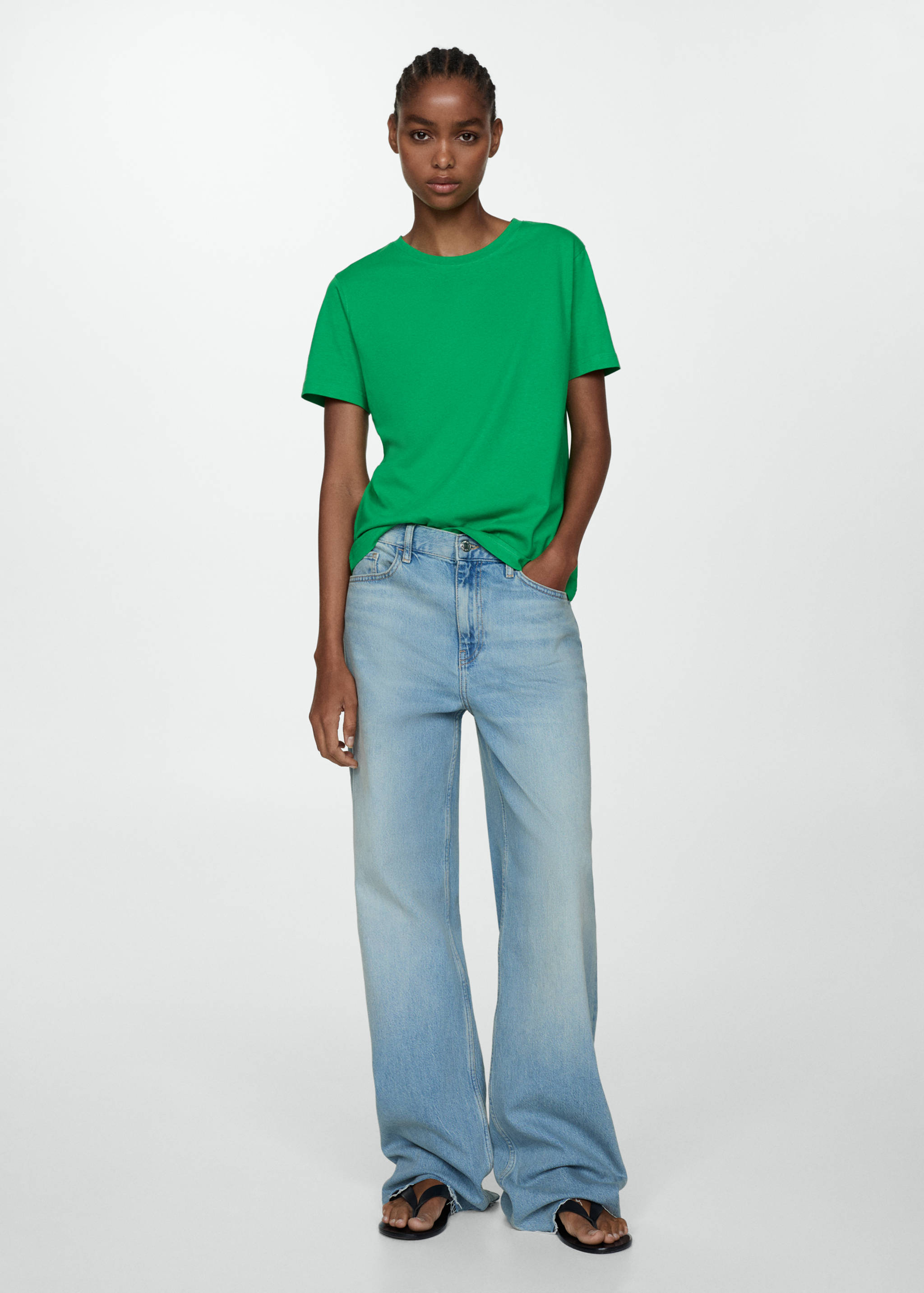 Kurzärmliges Baumwoll-T-Shirt - Allgemeine Ansicht