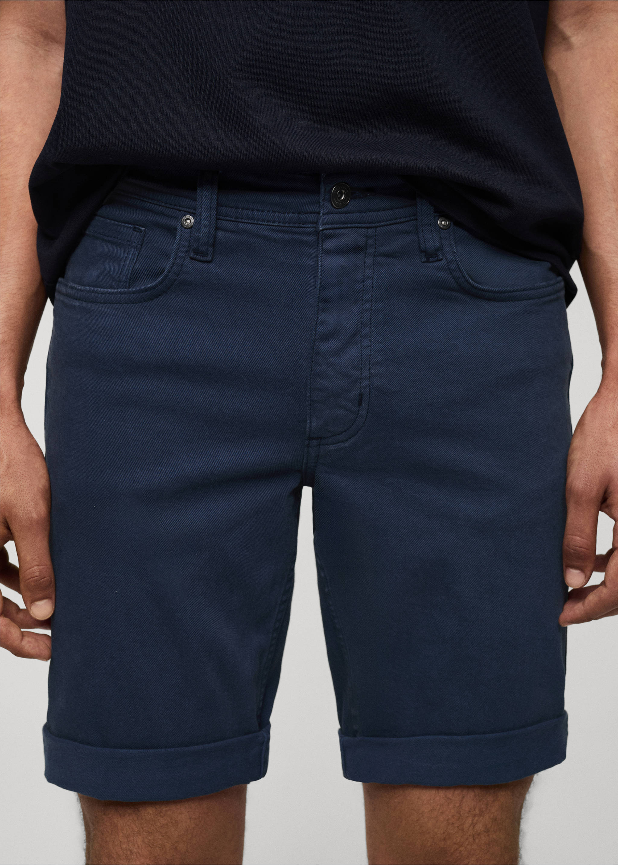 Jeansbermudas slim fit - Detaljer om artikeln 1, Indigoblå. Ref: 77090595-00.