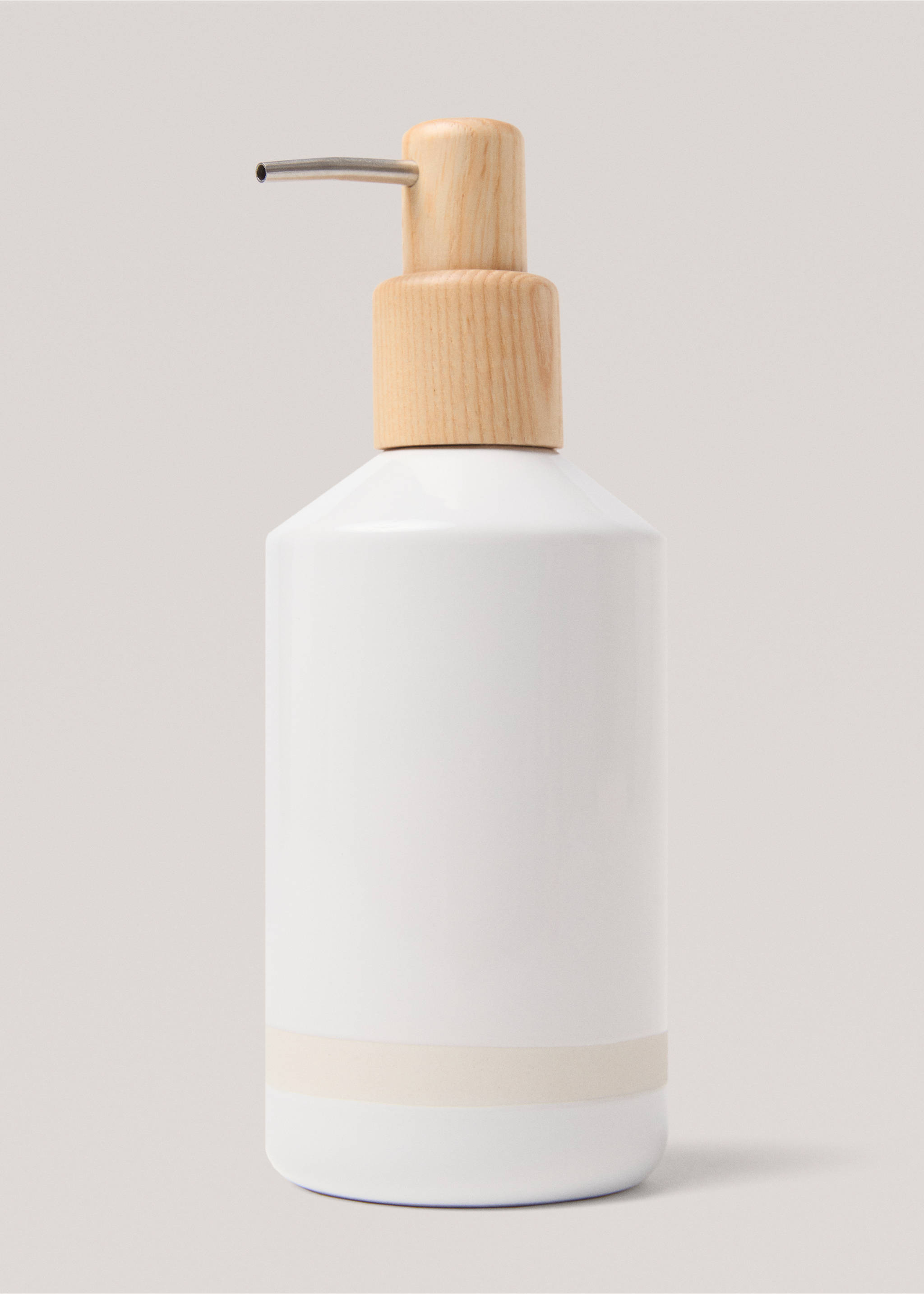 Stoneware dispenser - Details of the article 1, White. Ref: 77090602-00.