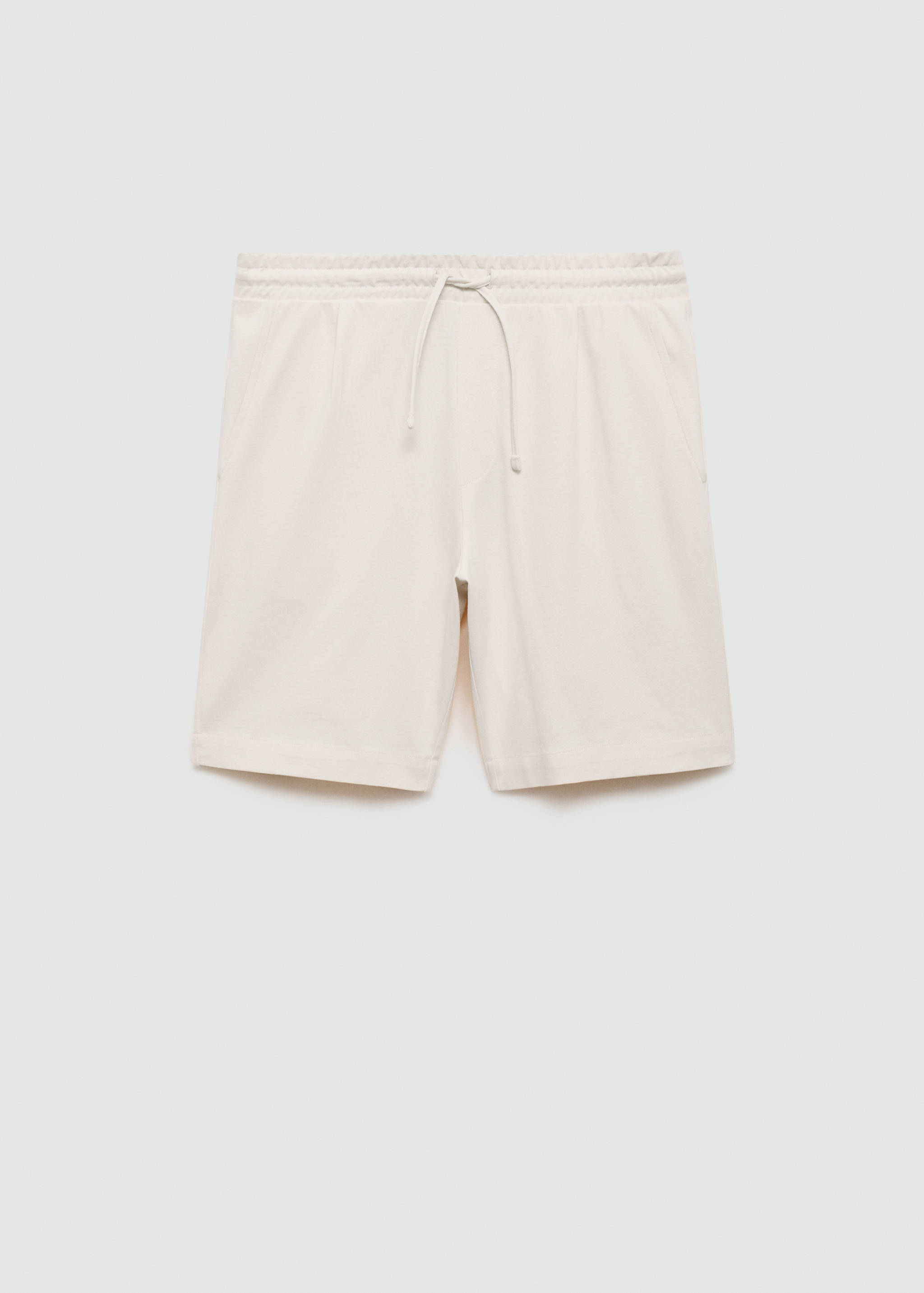 100% cotton bermuda shorts with drawstring - Article without model