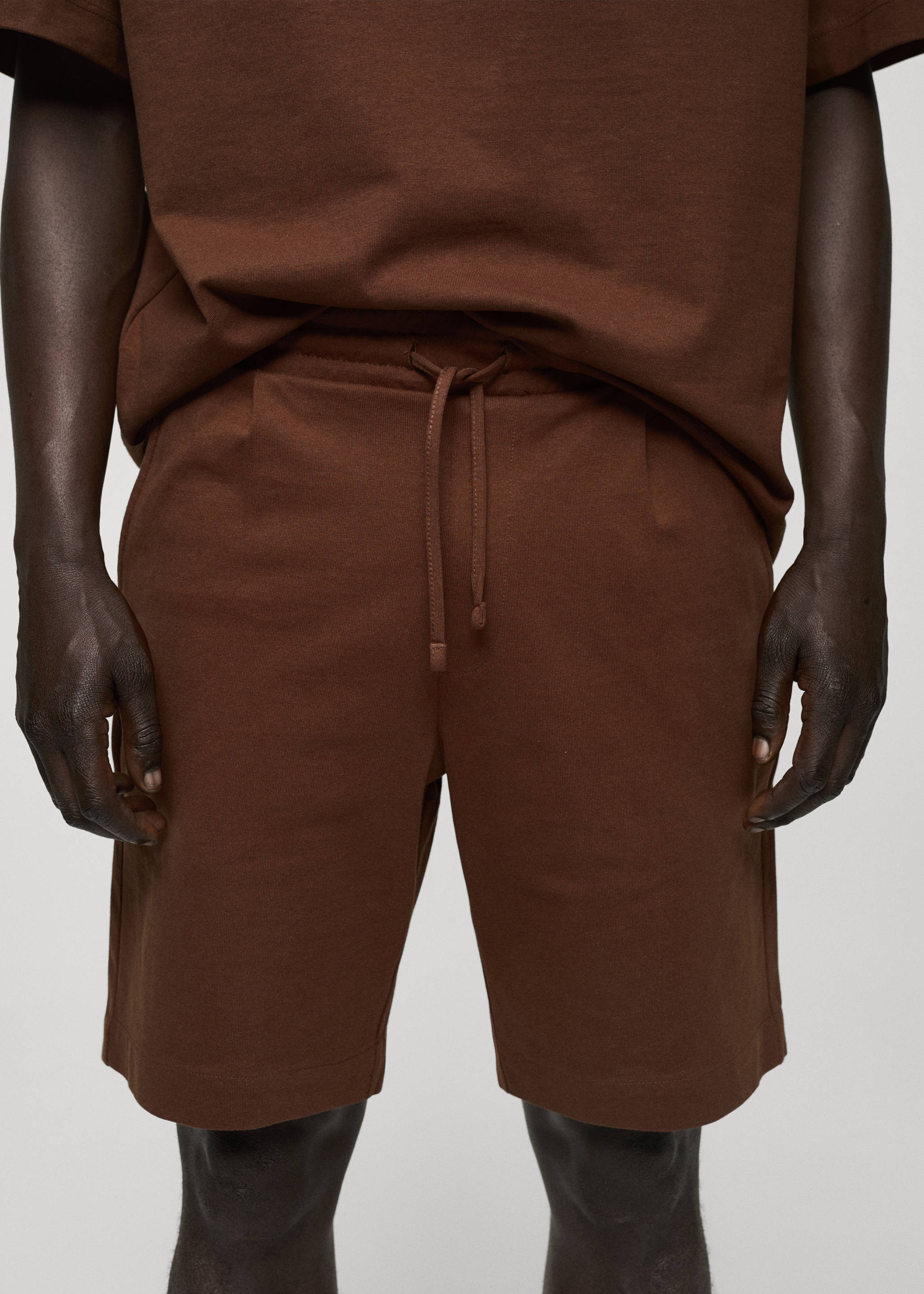 100% cotton bermuda shorts with drawstring - Details of the article 1