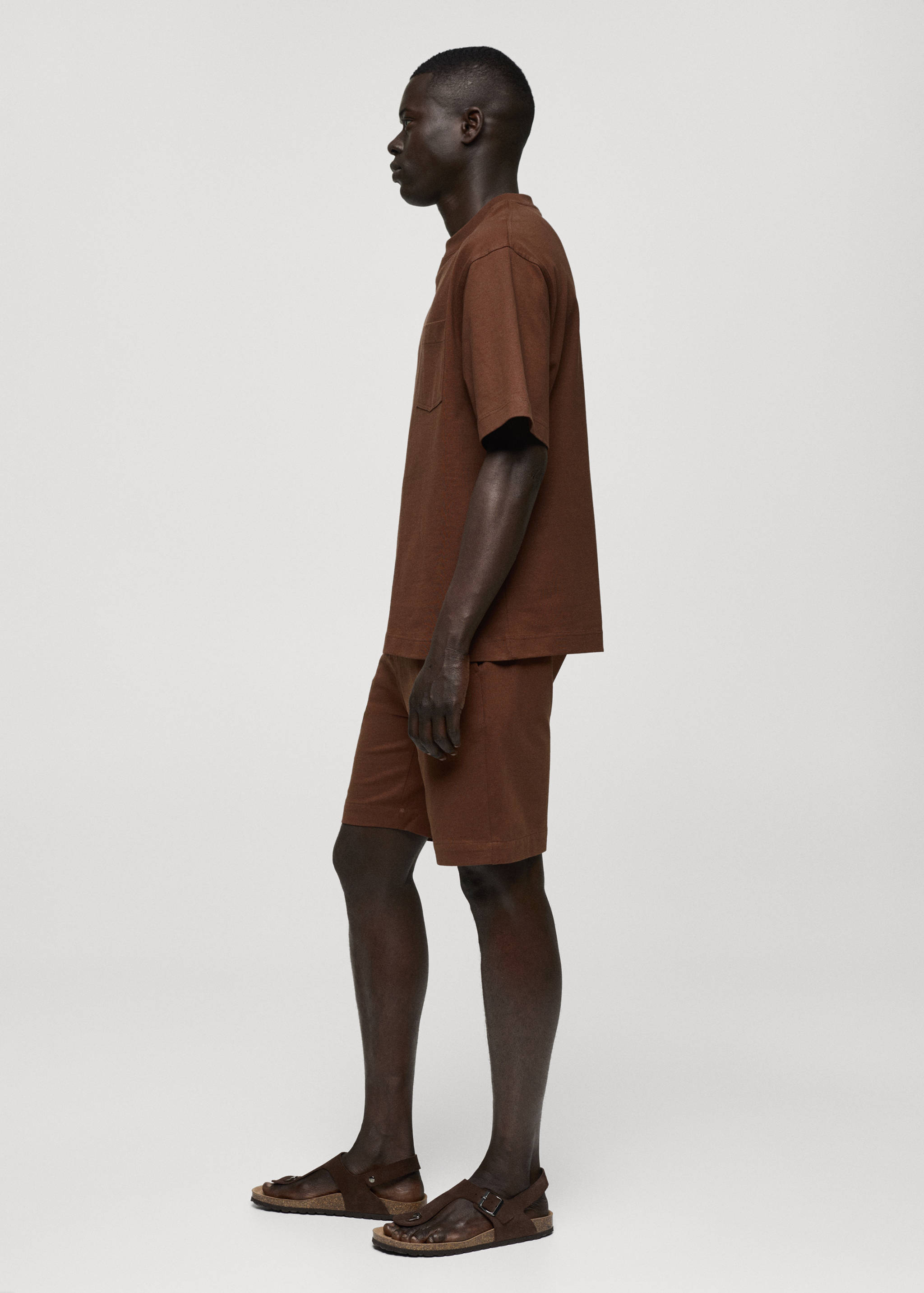 100% cotton bermuda shorts with drawstring - Details of the article 2