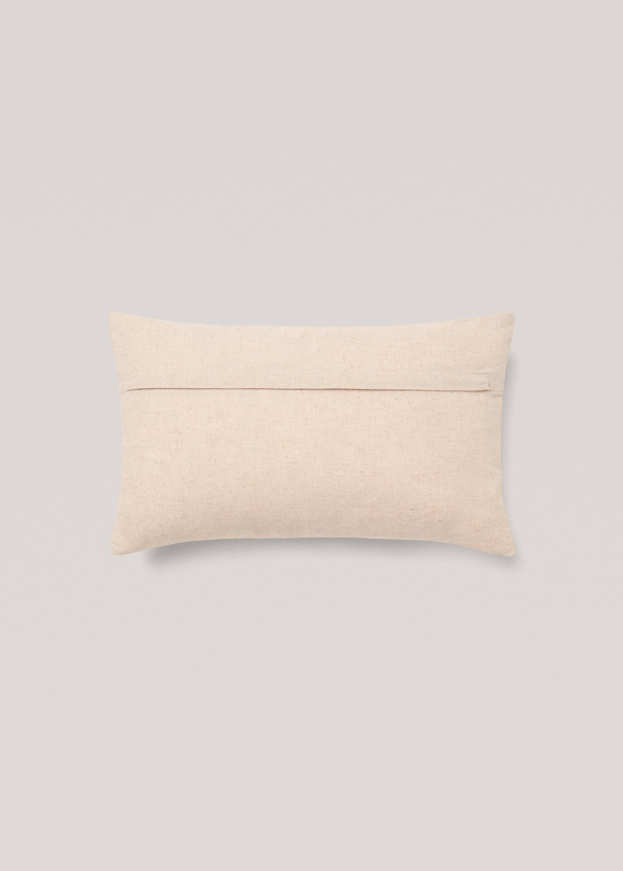 Capa de almofada decorativa de algodão e linho às flores 30 x 50 cm - Pormenor do artigo 1