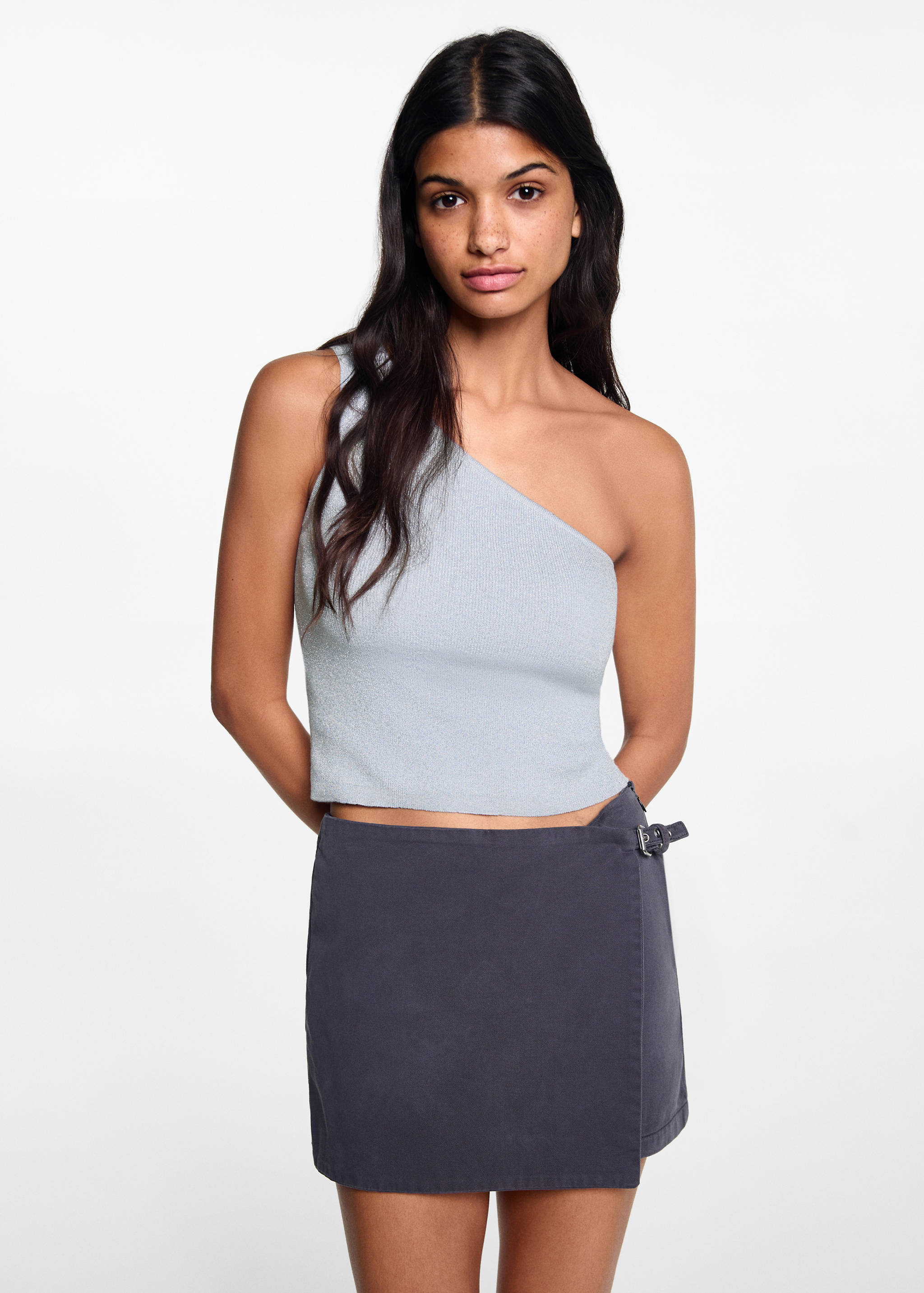 Asymmetrical lurex top - Medium plane