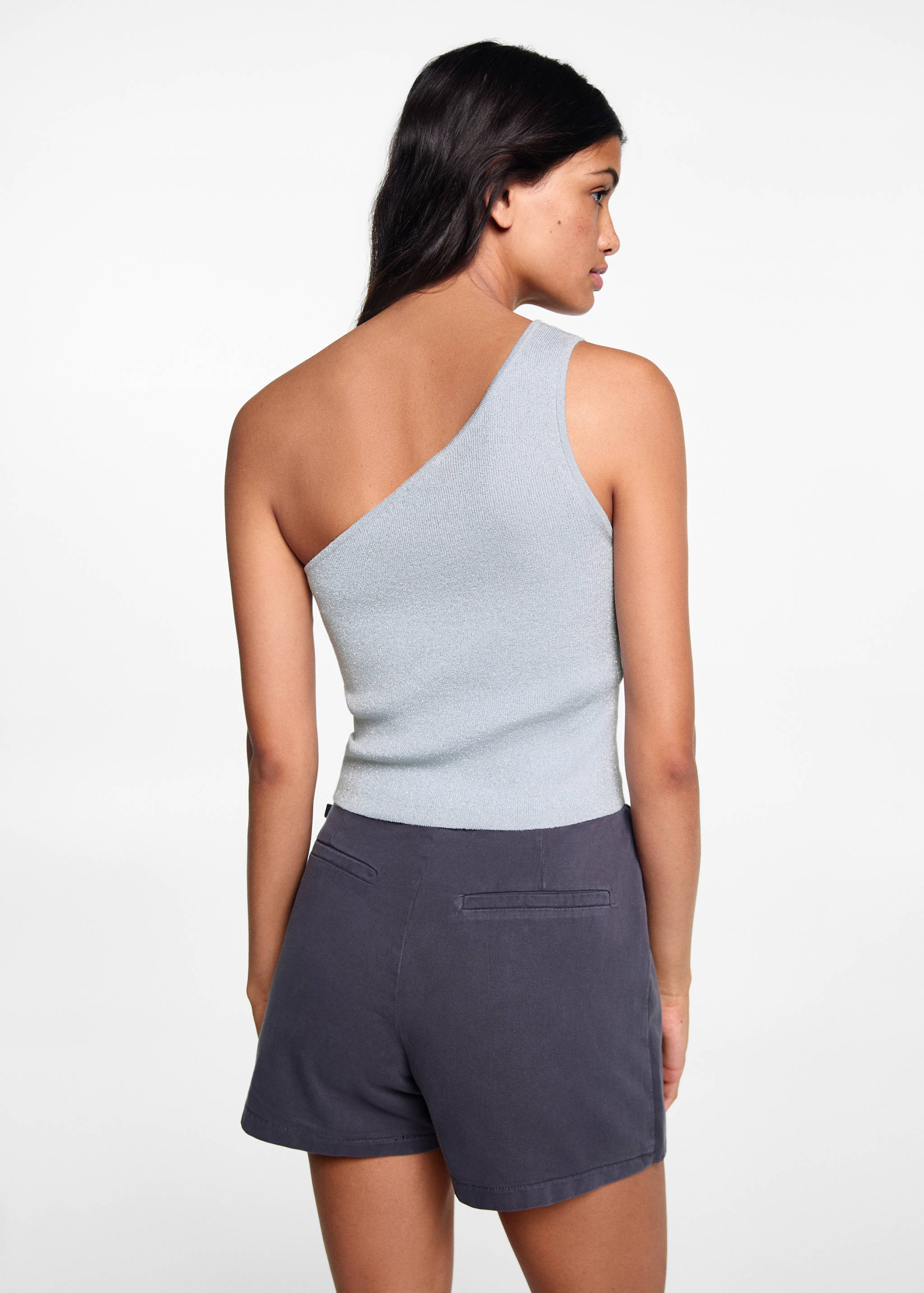 Asymmetrical lurex top - Reverse of the article