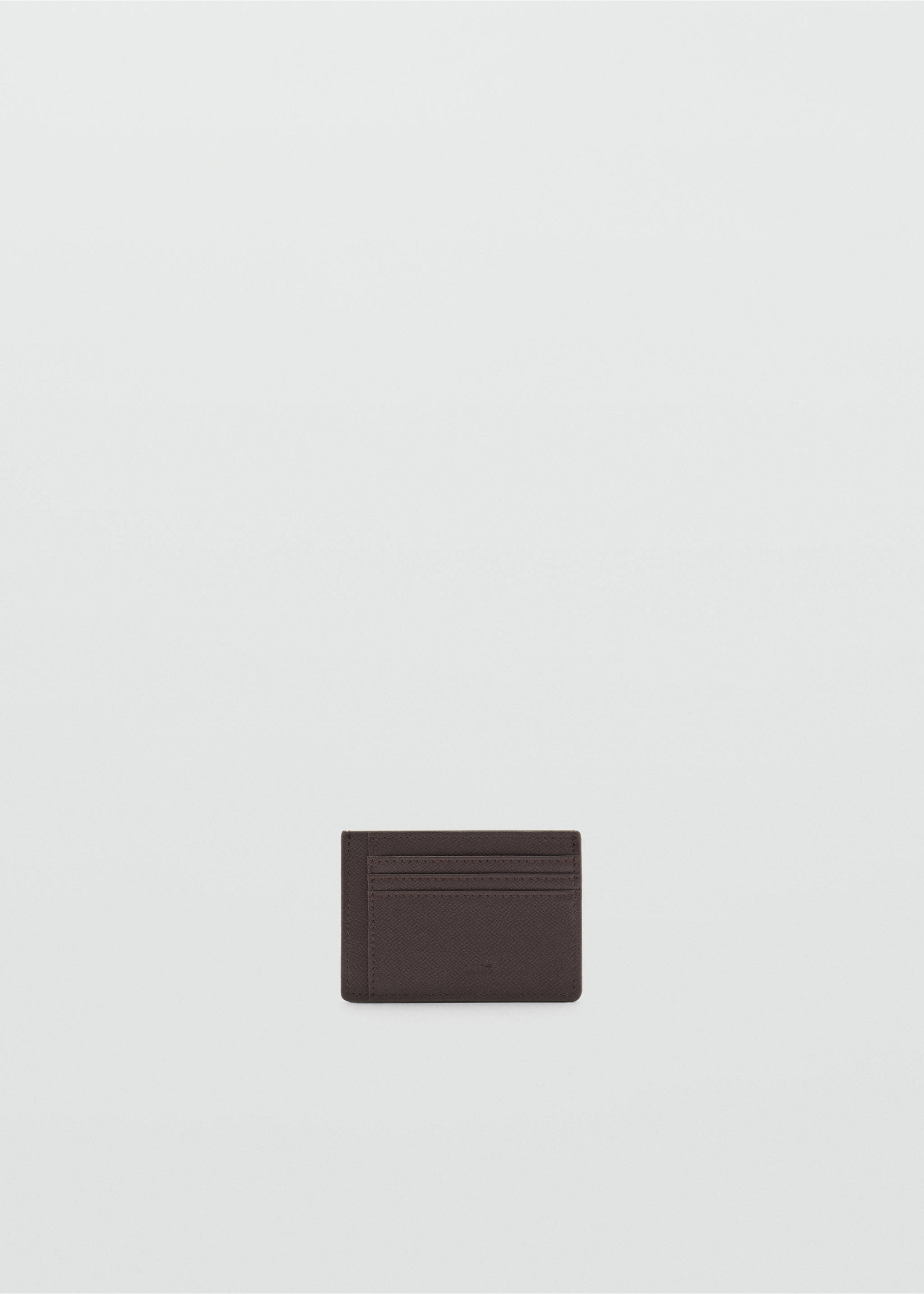 Anti-contactless peaked card holder - Article without model, Chocolate. Ref: 77090624-00.