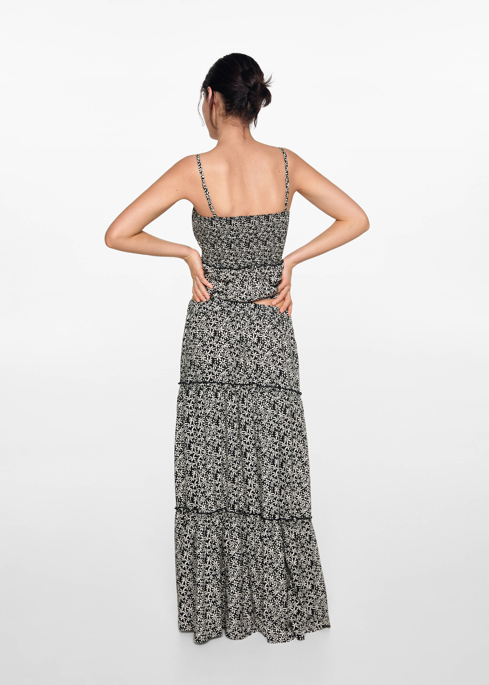 Printed long skirt - Reverse of the article