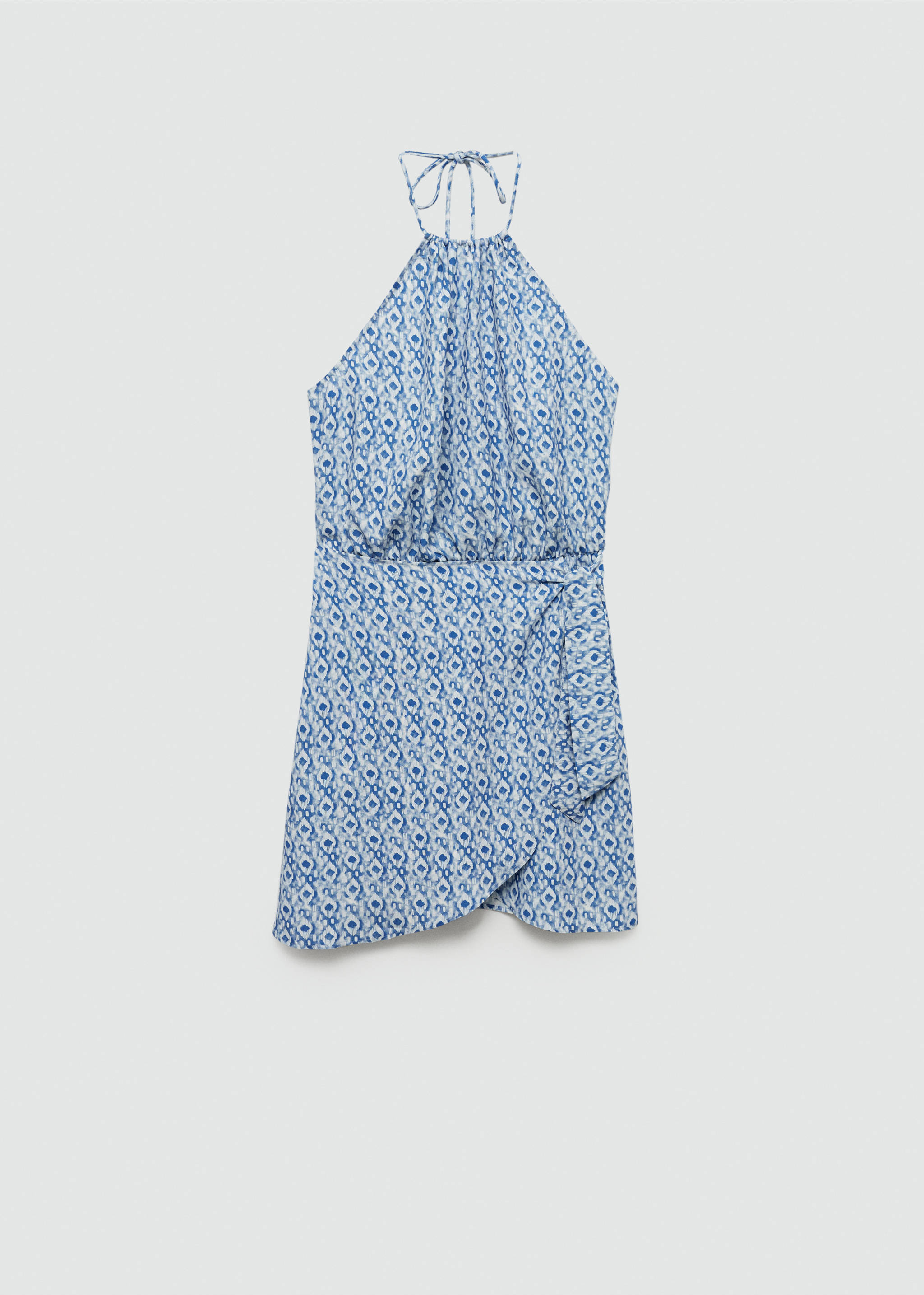 Printed short dress - Article without model, Off White. Ref: 77090641-00.