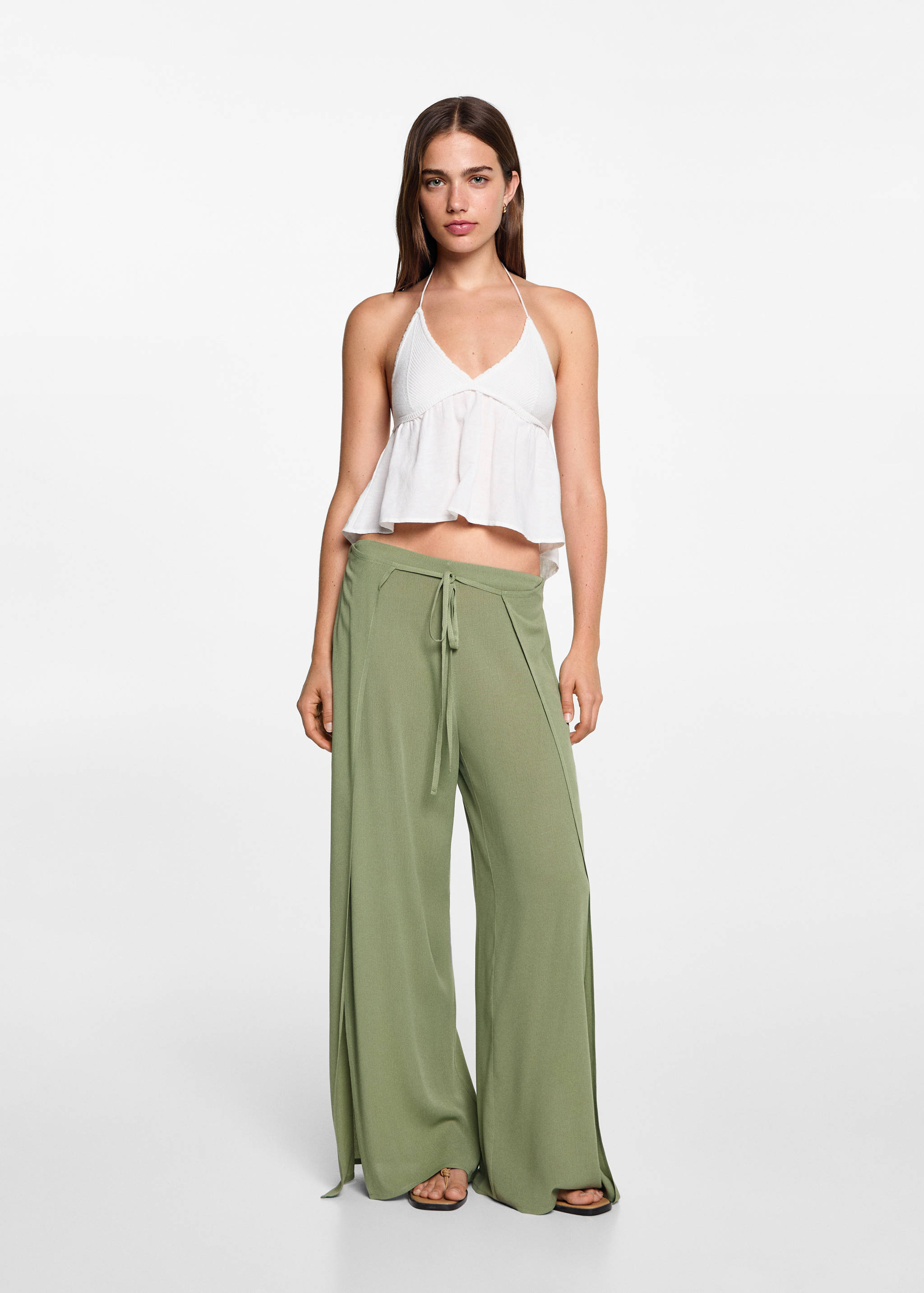 Palazzo pants with openings - General plane