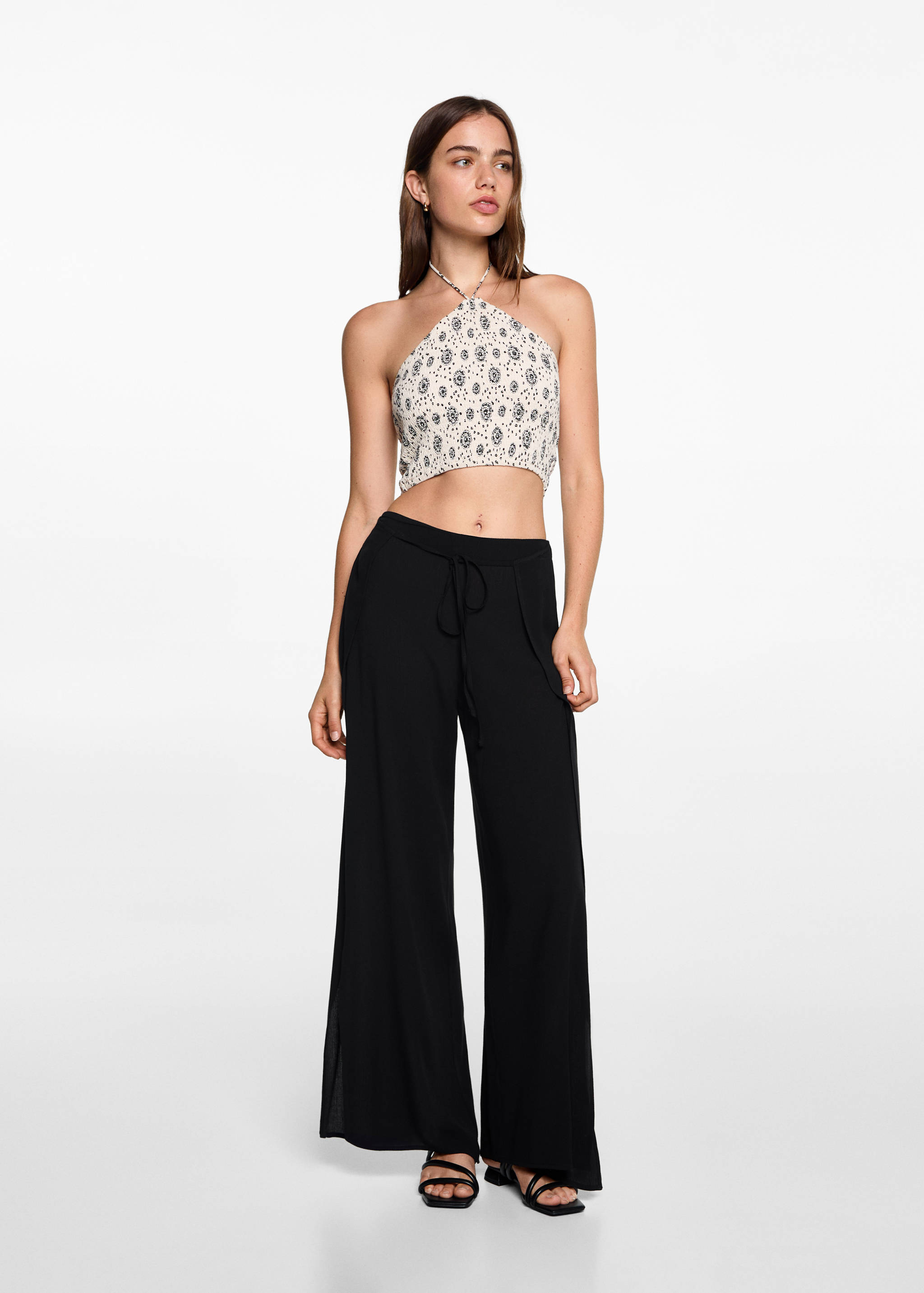 Palazzo-Hose mit Schlitzen - Allgemeine Ansicht