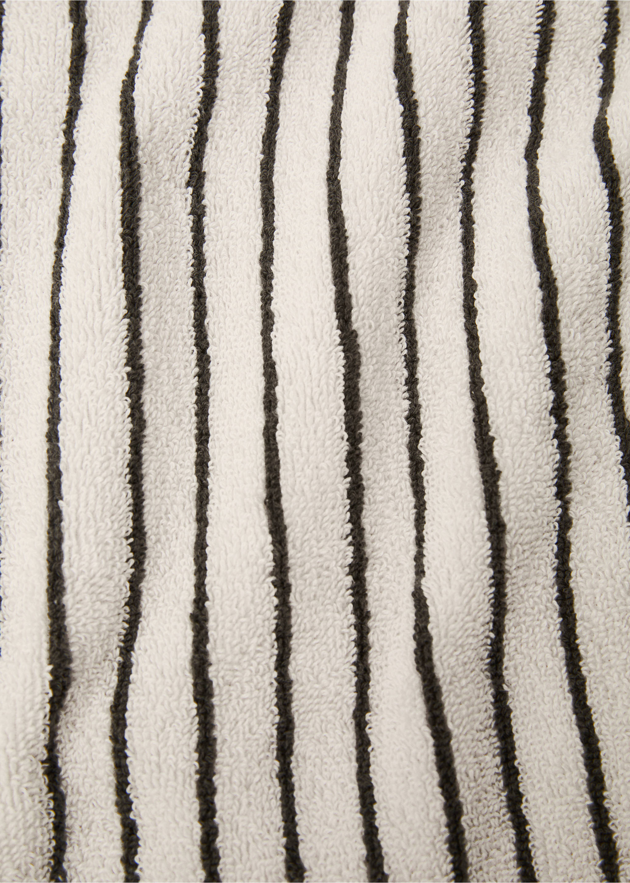 Striped cotton rug - Details of the article 1, Beige. Ref: 77090644-00.