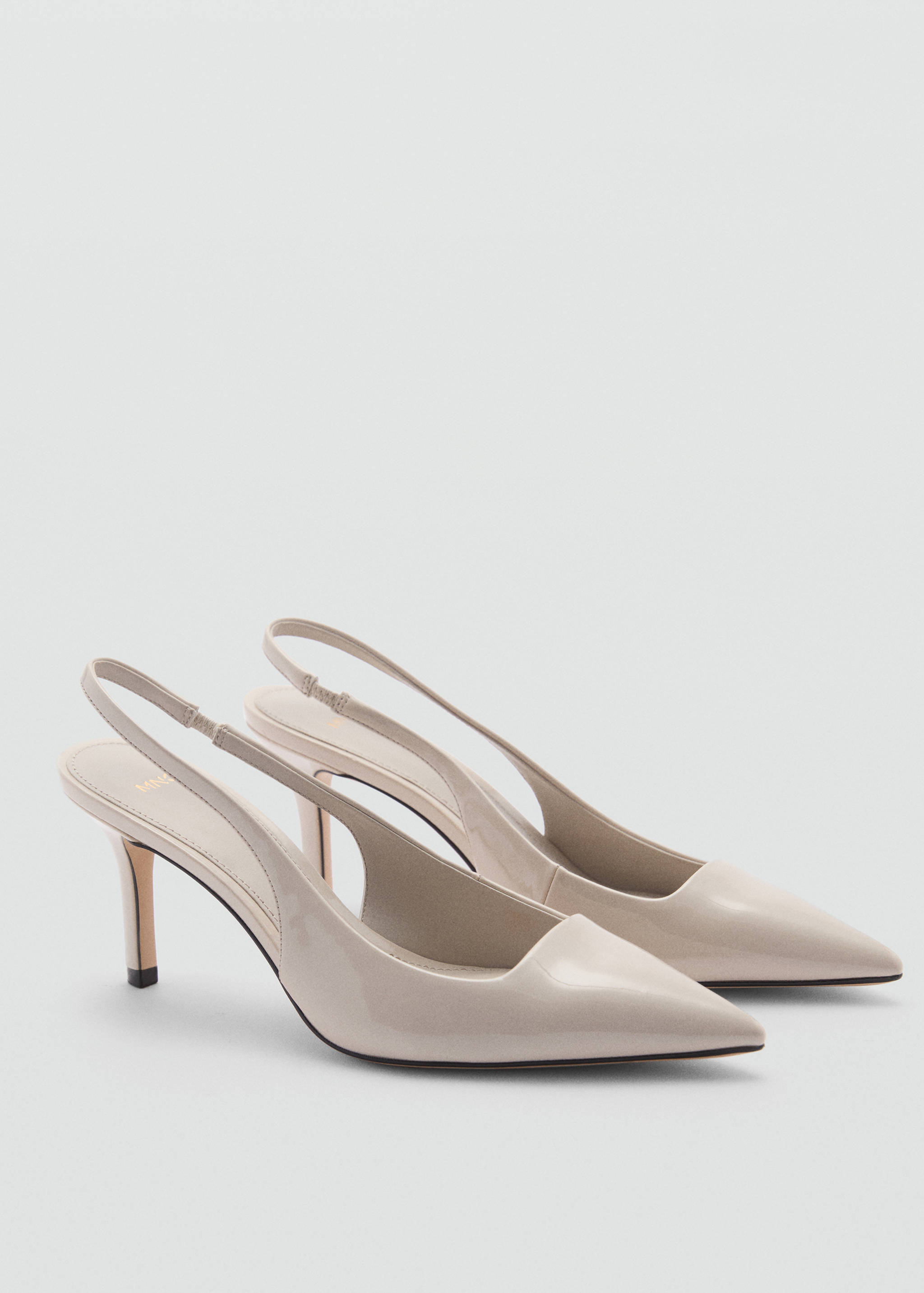 Patent-effect stiletto-heel shoes - Medium plane