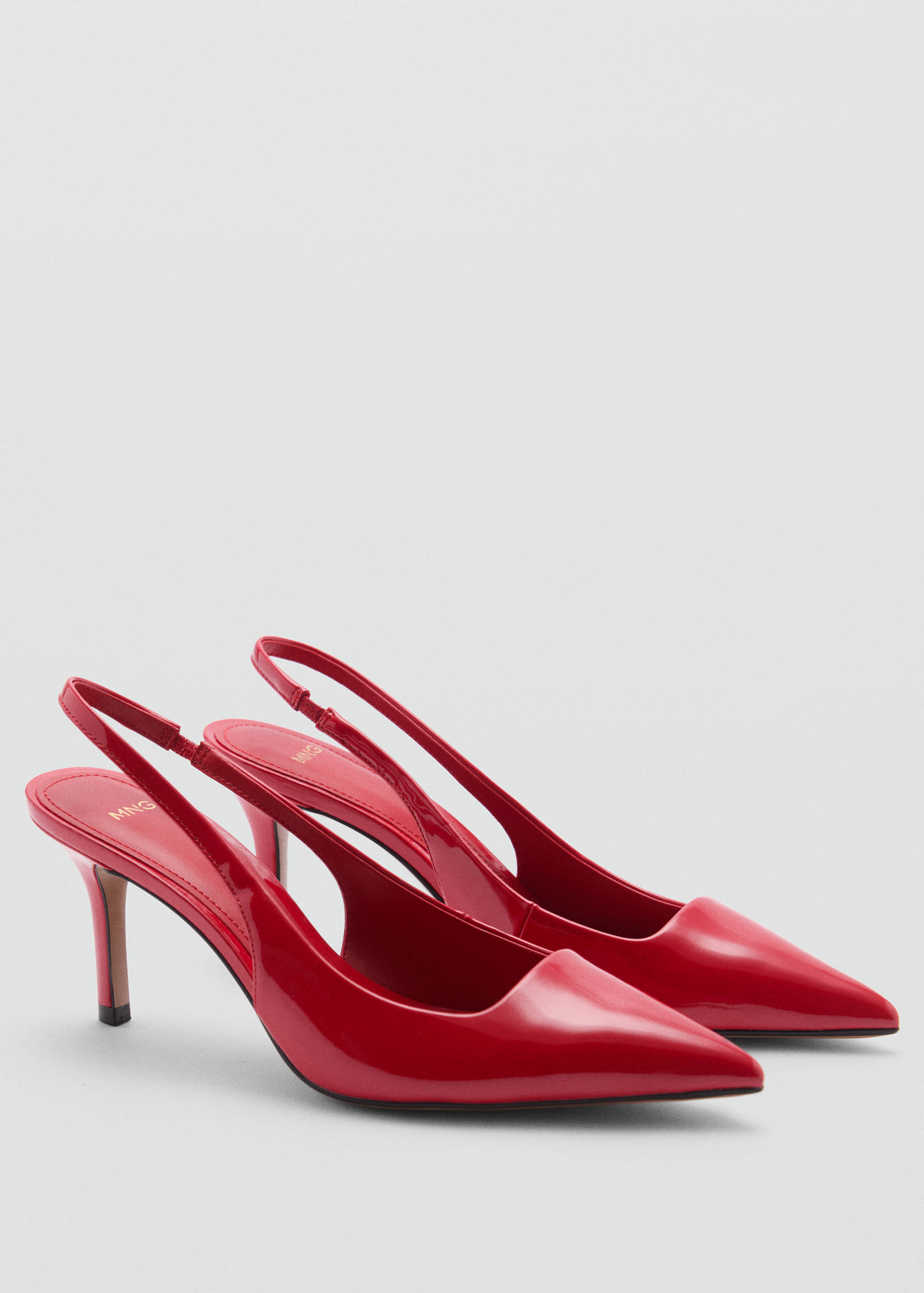 Patent-effect stiletto-heel shoes - Medium plane