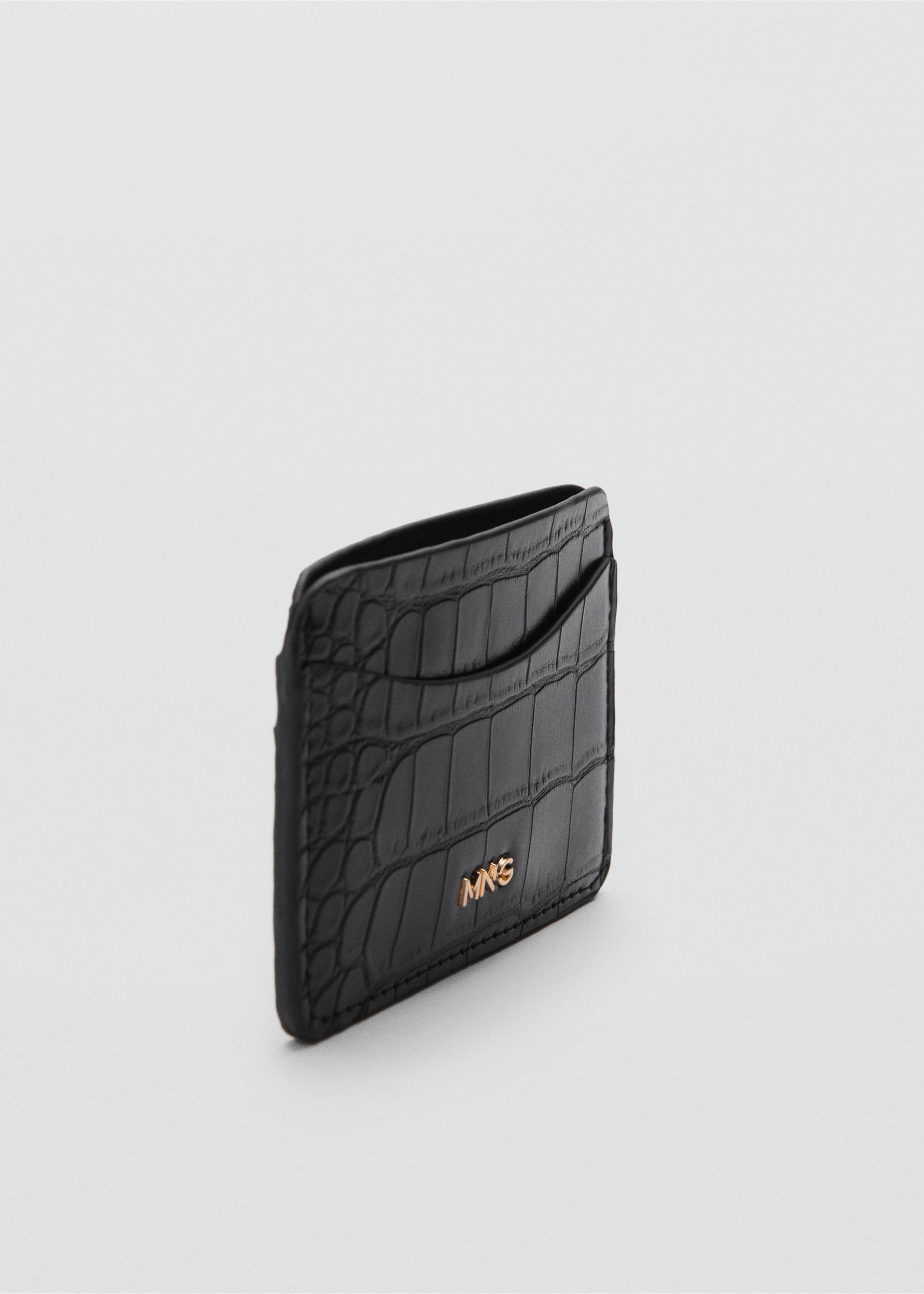 Crocodileeffect cardholder - Medium plane, Black. Ref: 77091014-00.
