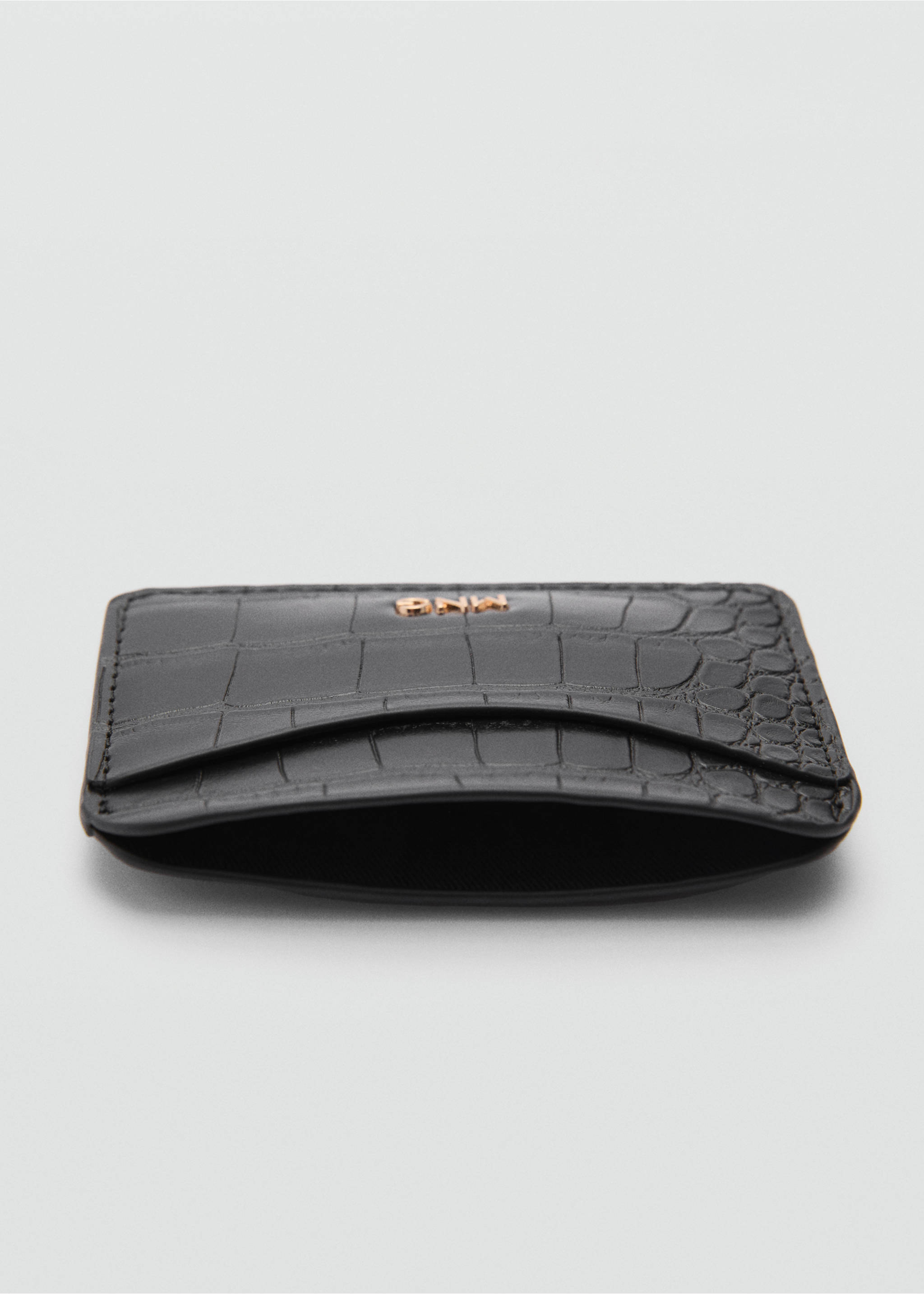 Crocodileeffect cardholder - Details of the article 1, Black. Ref: 77091014-00.
