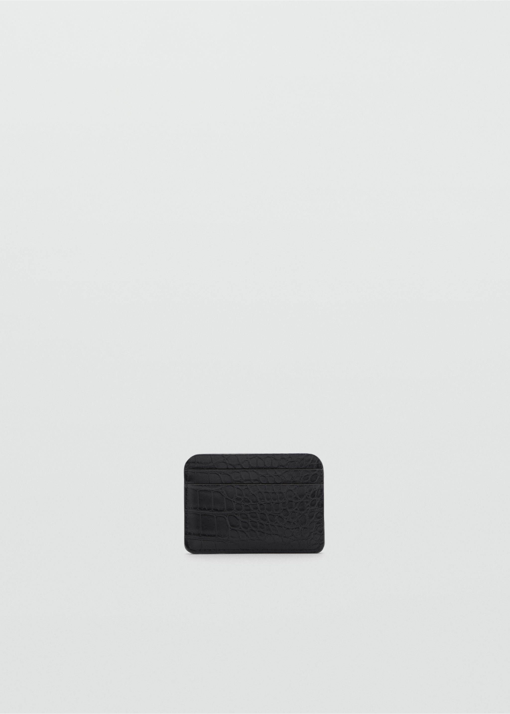 Crocodileeffect cardholder - Details of the article 2, Black. Ref: 77091014-00.