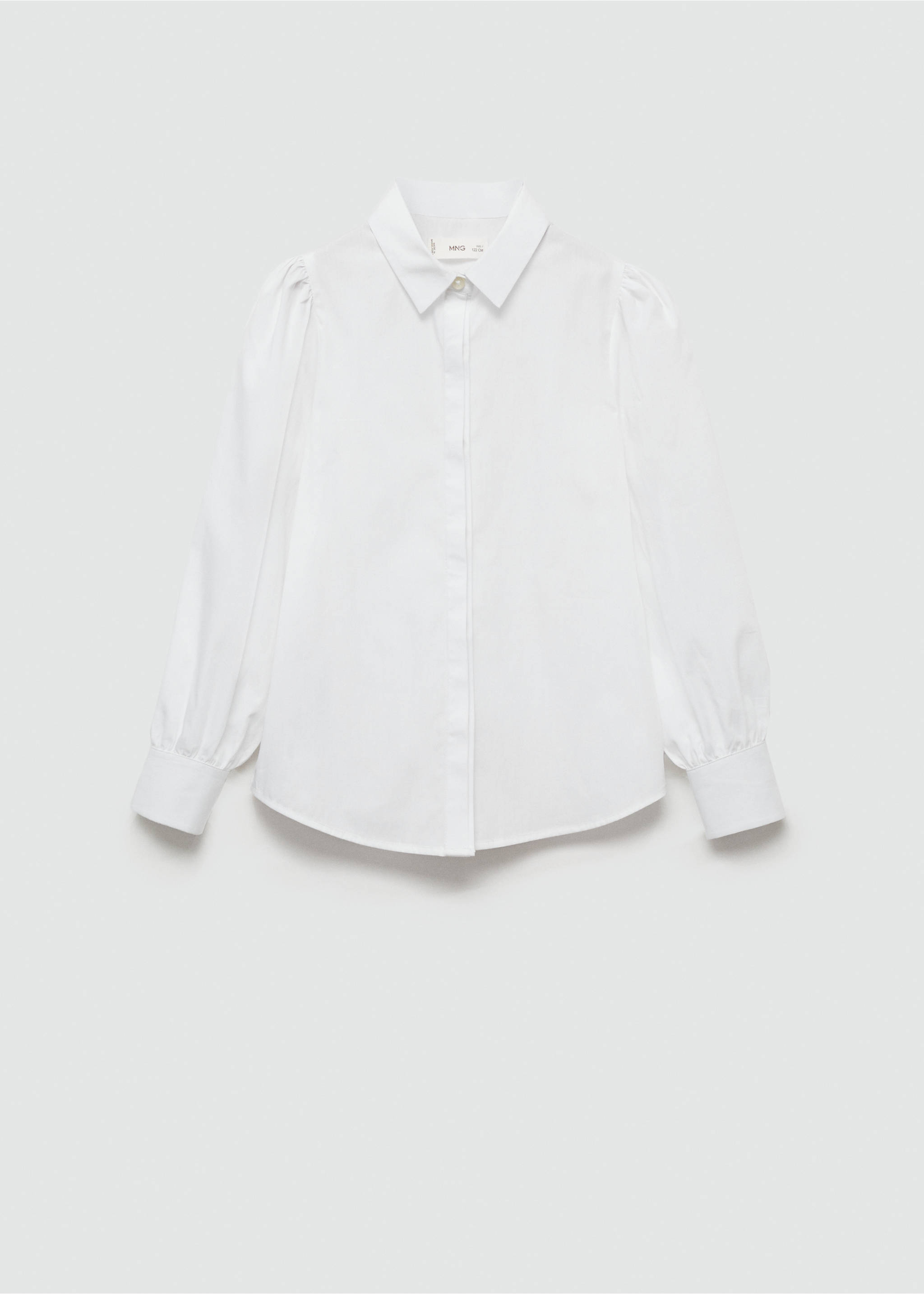 Košile s knoflíkem u krku - Zboží bez modelu, Bílá. Ref: 77091506-00.