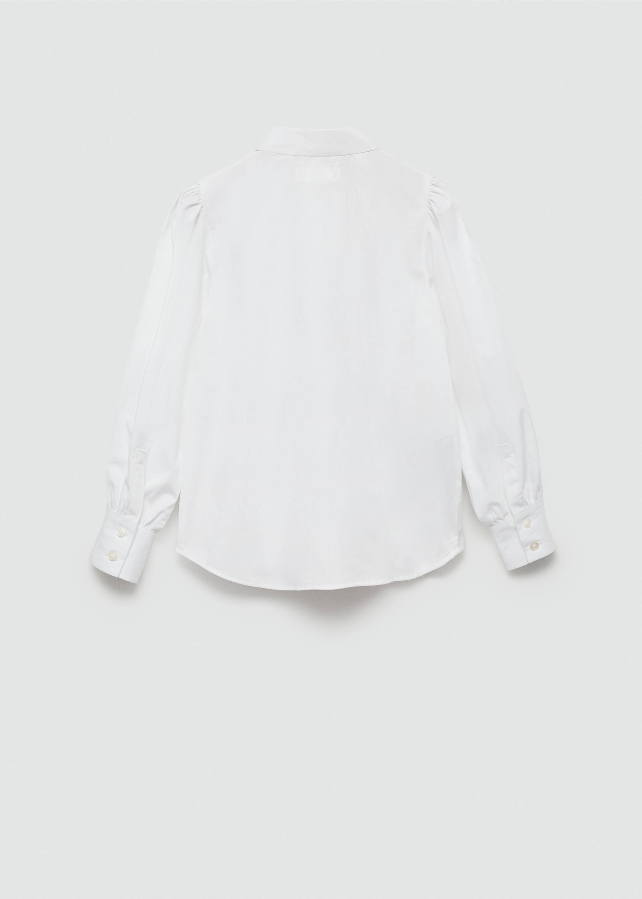 Košile s knoflíkem u krku - Zadní strana zboží, Bílá. Ref: 77091506-00.