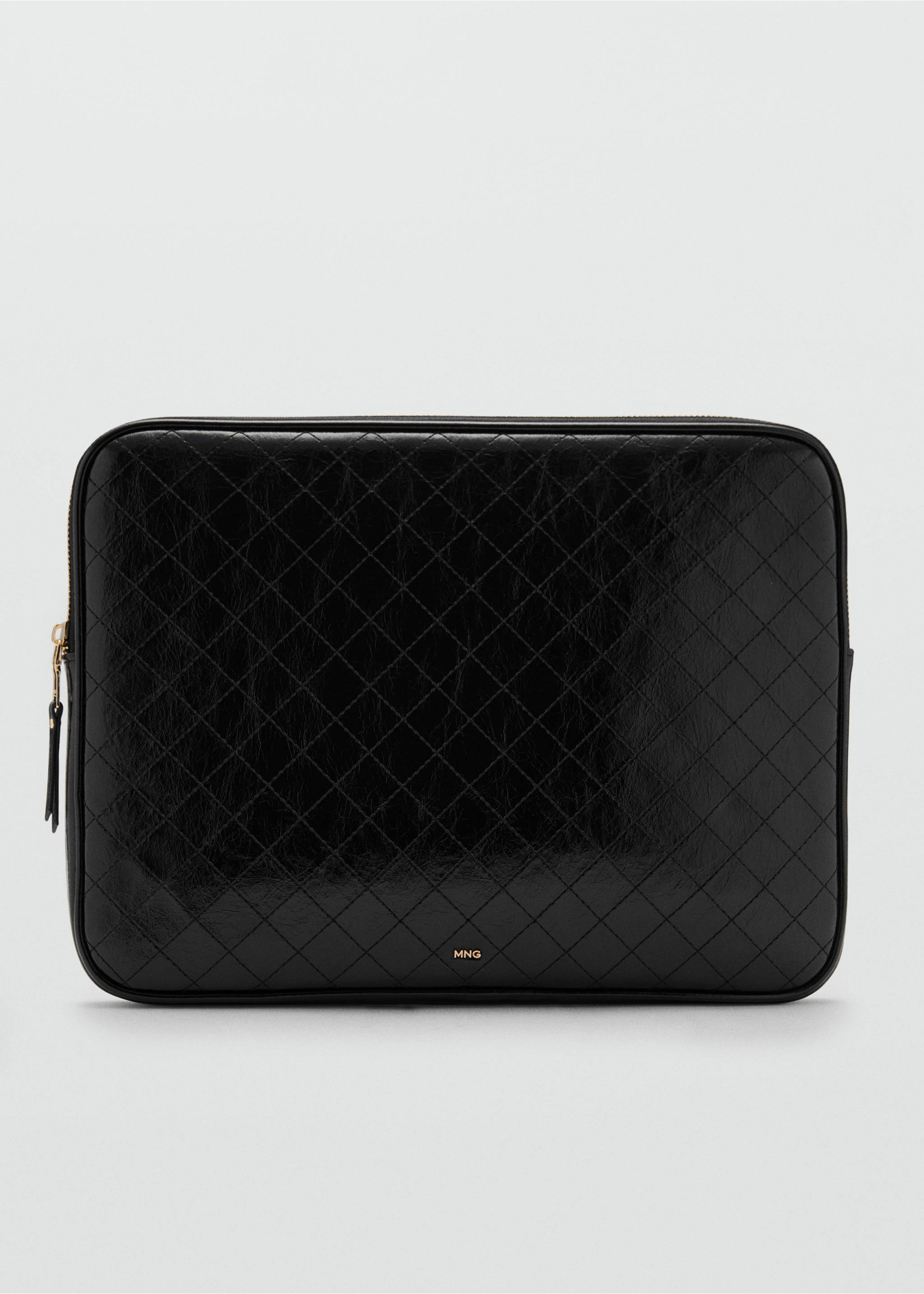 Cover with decorative stitching - Article without model, Black. Ref: 77092006-00.