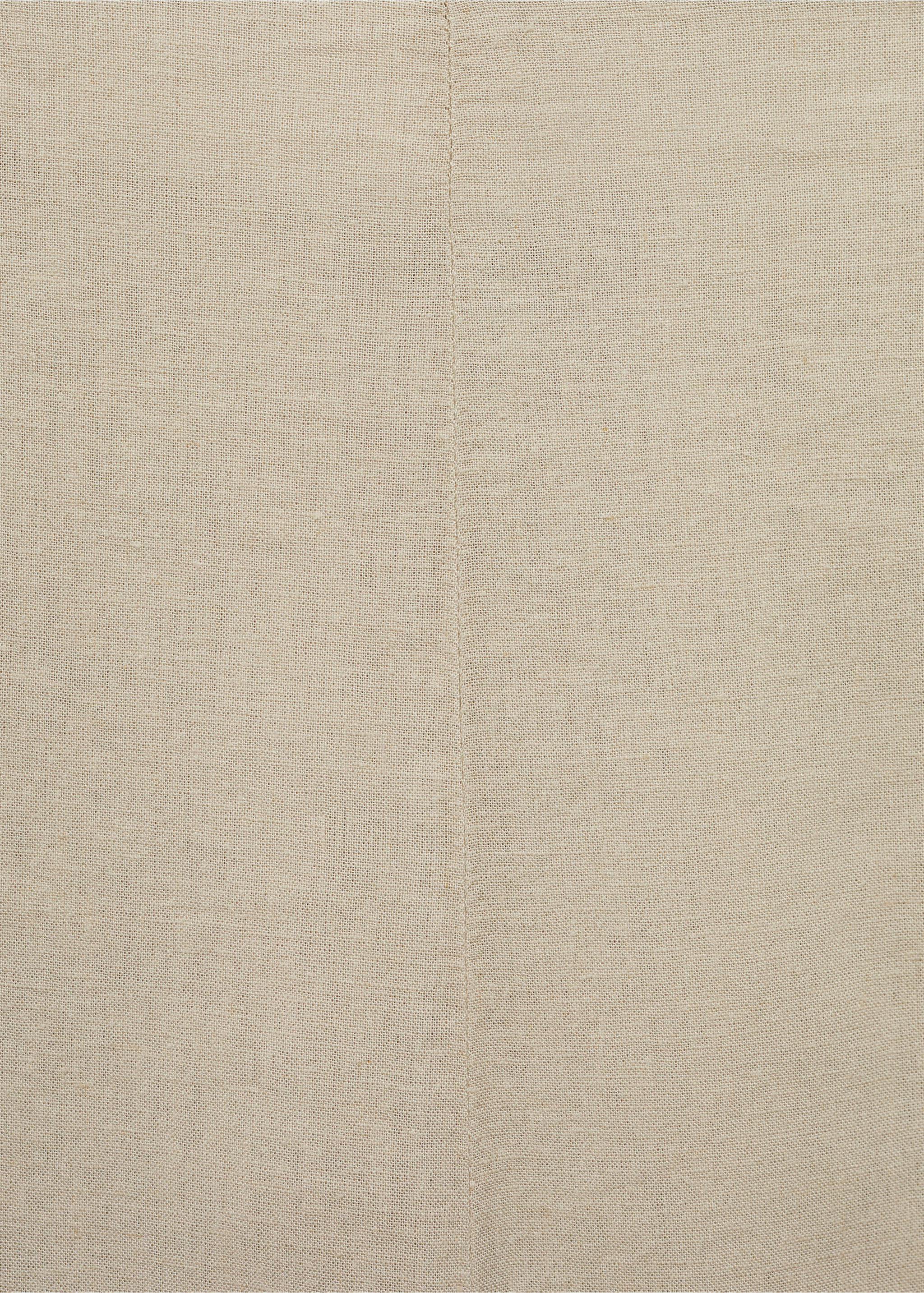 Wide leg linen trousers - Details of the article 8, Beige. Ref: 77092007-00.