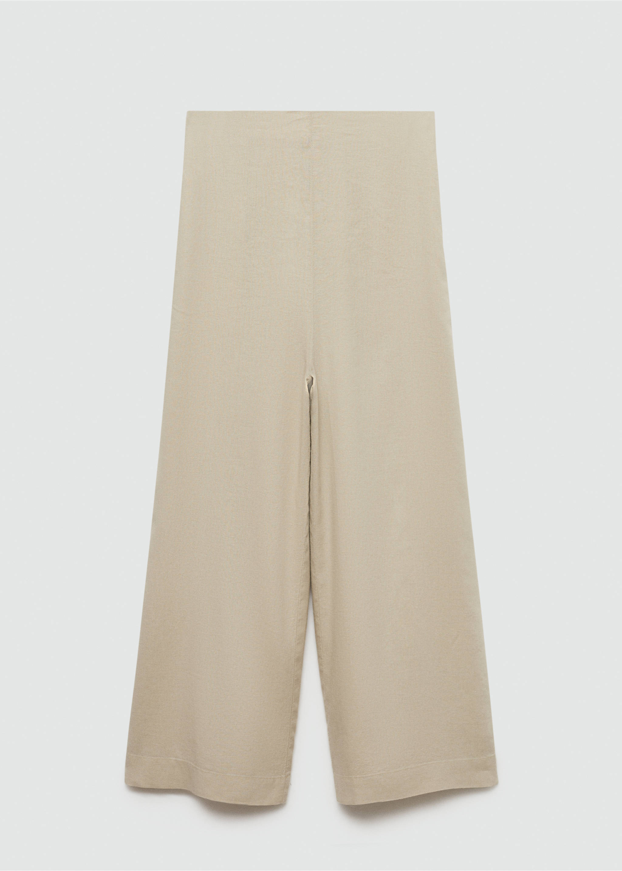 Wide leg linen trousers - Article without model, Beige. Ref: 77092007-00.