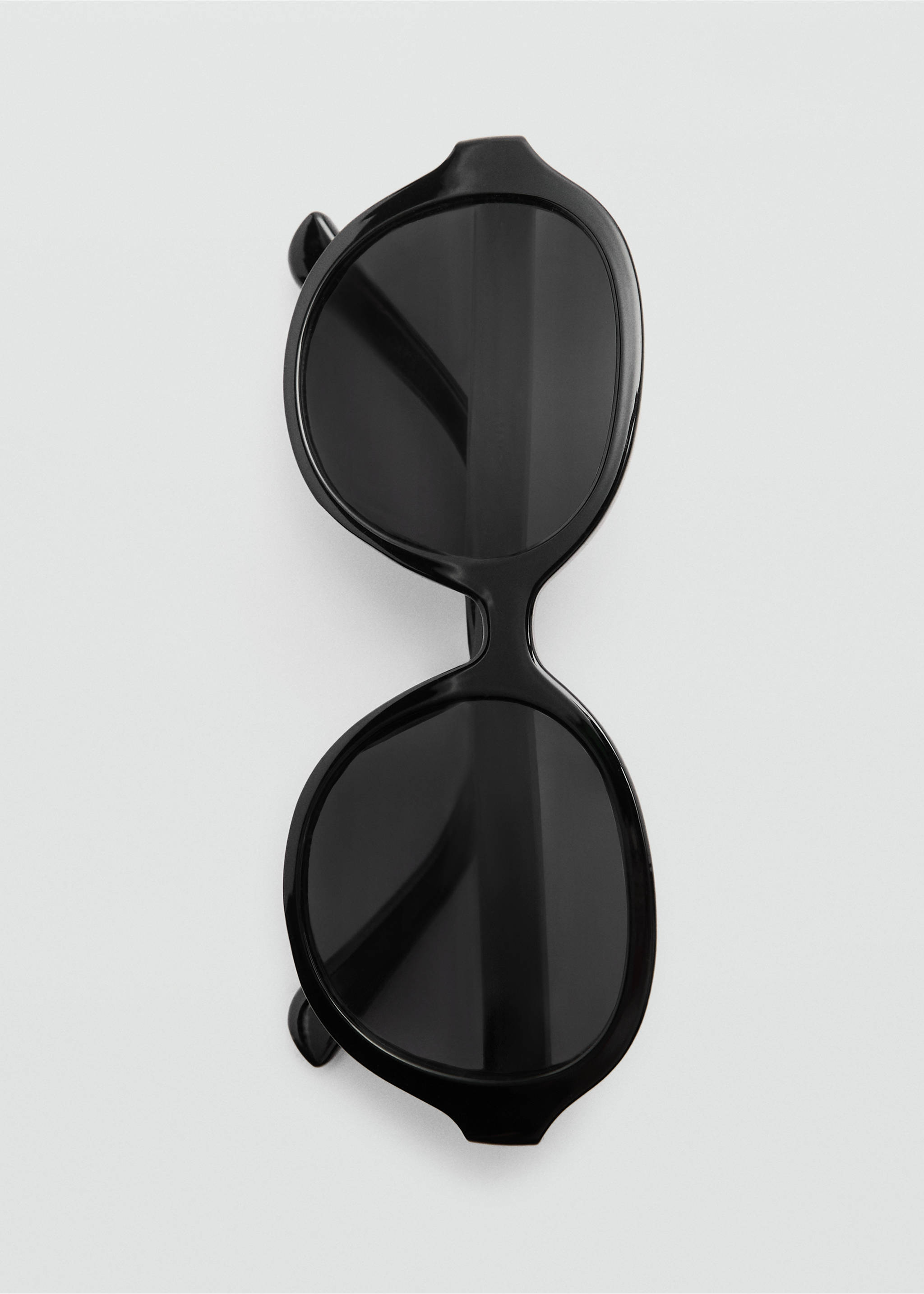 Round-framed sunglasses - Details of the article 2, Black. Ref: 77092538-00.