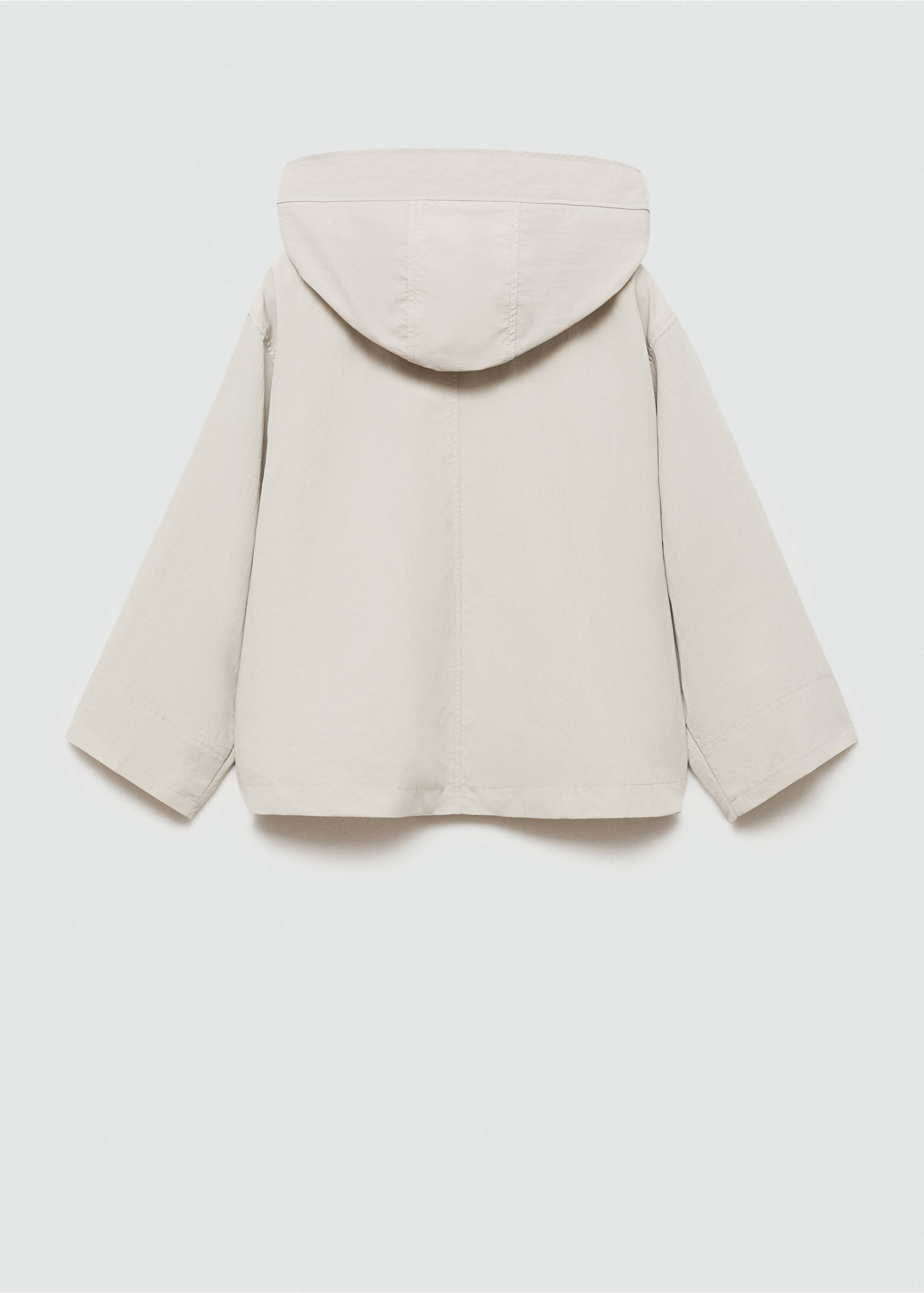 Raincoat hooded jacket - Reverse of the article, Grey. Ref: 77092540-00.