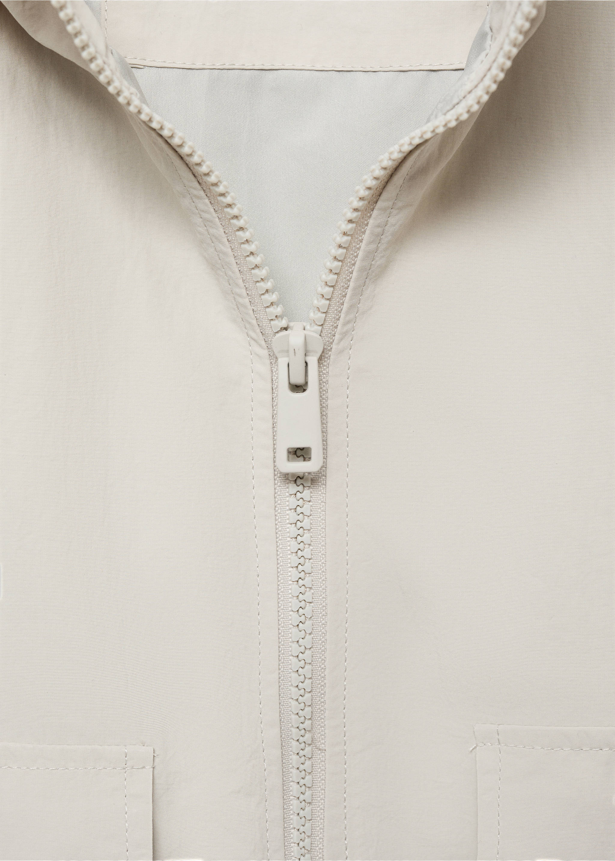 Raincoat hooded jacket - Details of the article 0, Grey. Ref: 77092540-00.