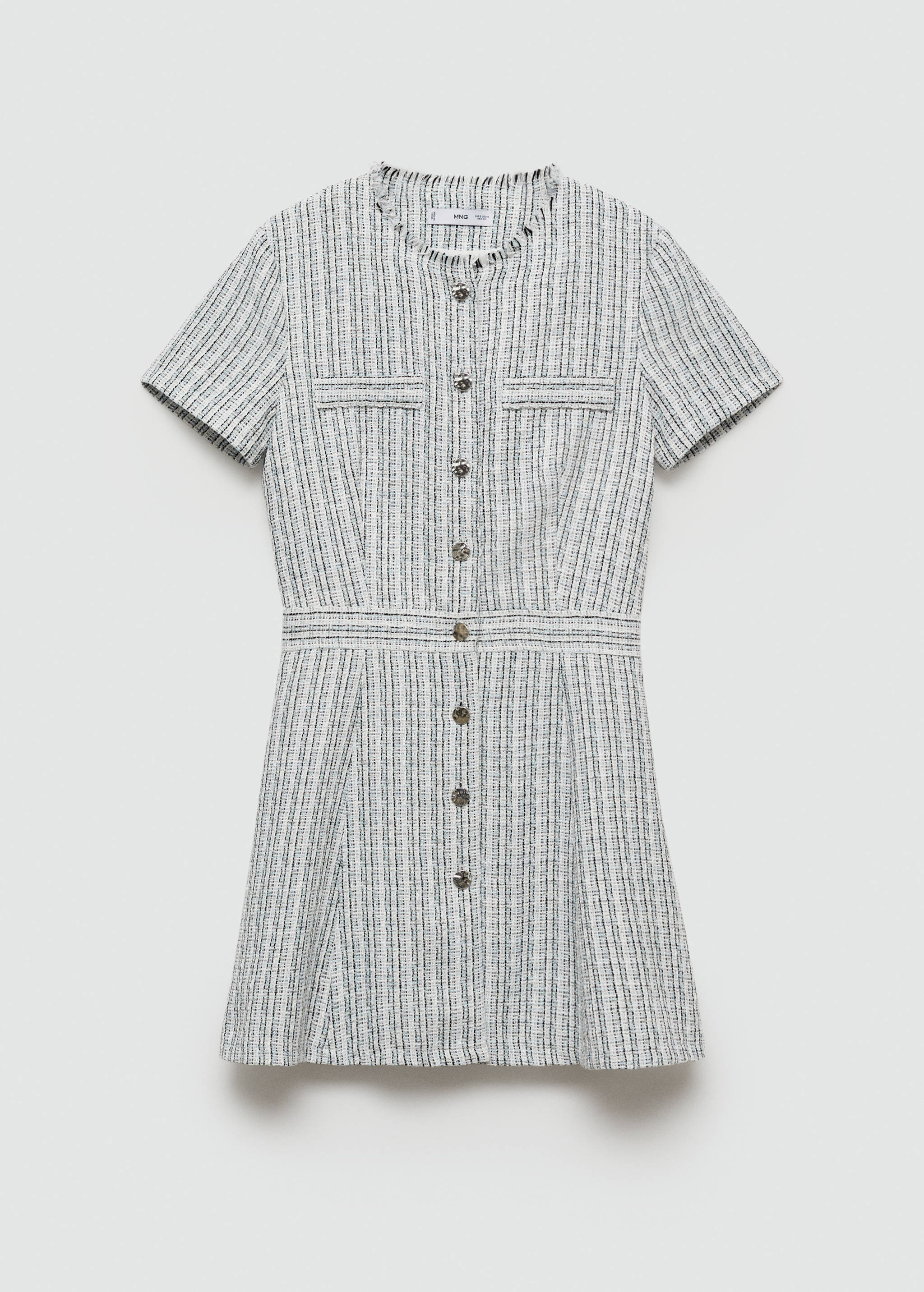 Tweedowa sukienka na guziki - Artykuł bez modela/modelki