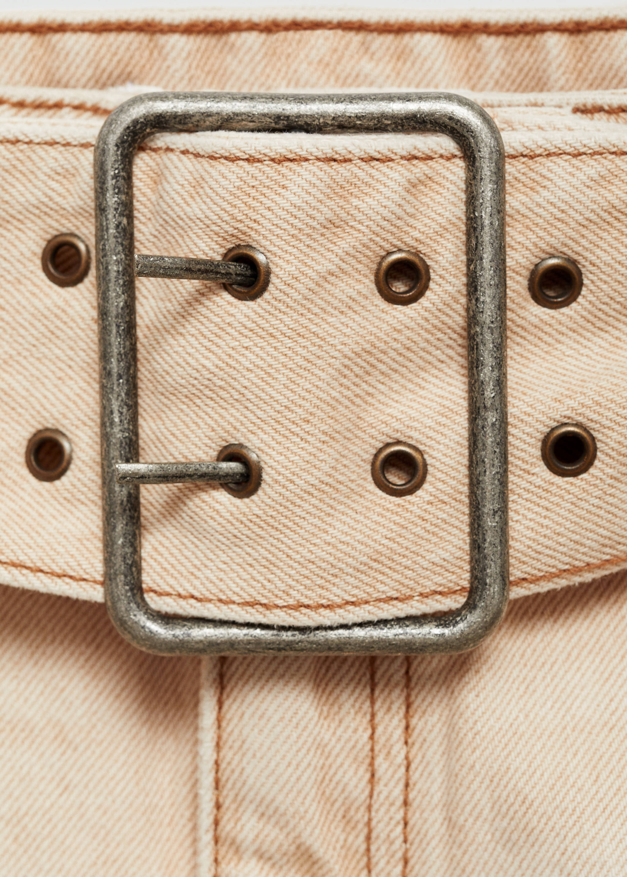 Denim mini-skirt with belt - Details of the article 8