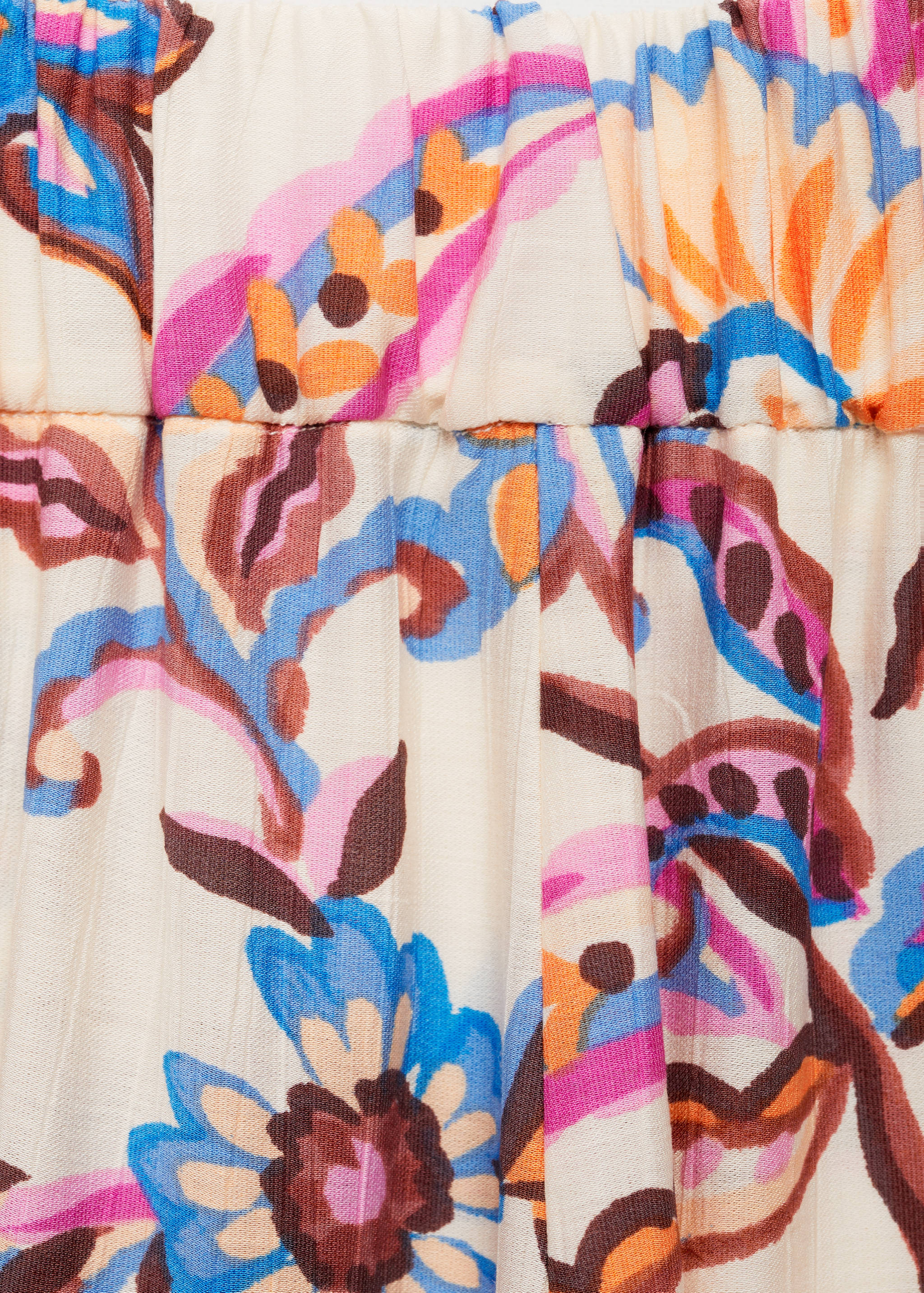 Egyenesszárú, virágmintás nadrág - A termék adatai 0