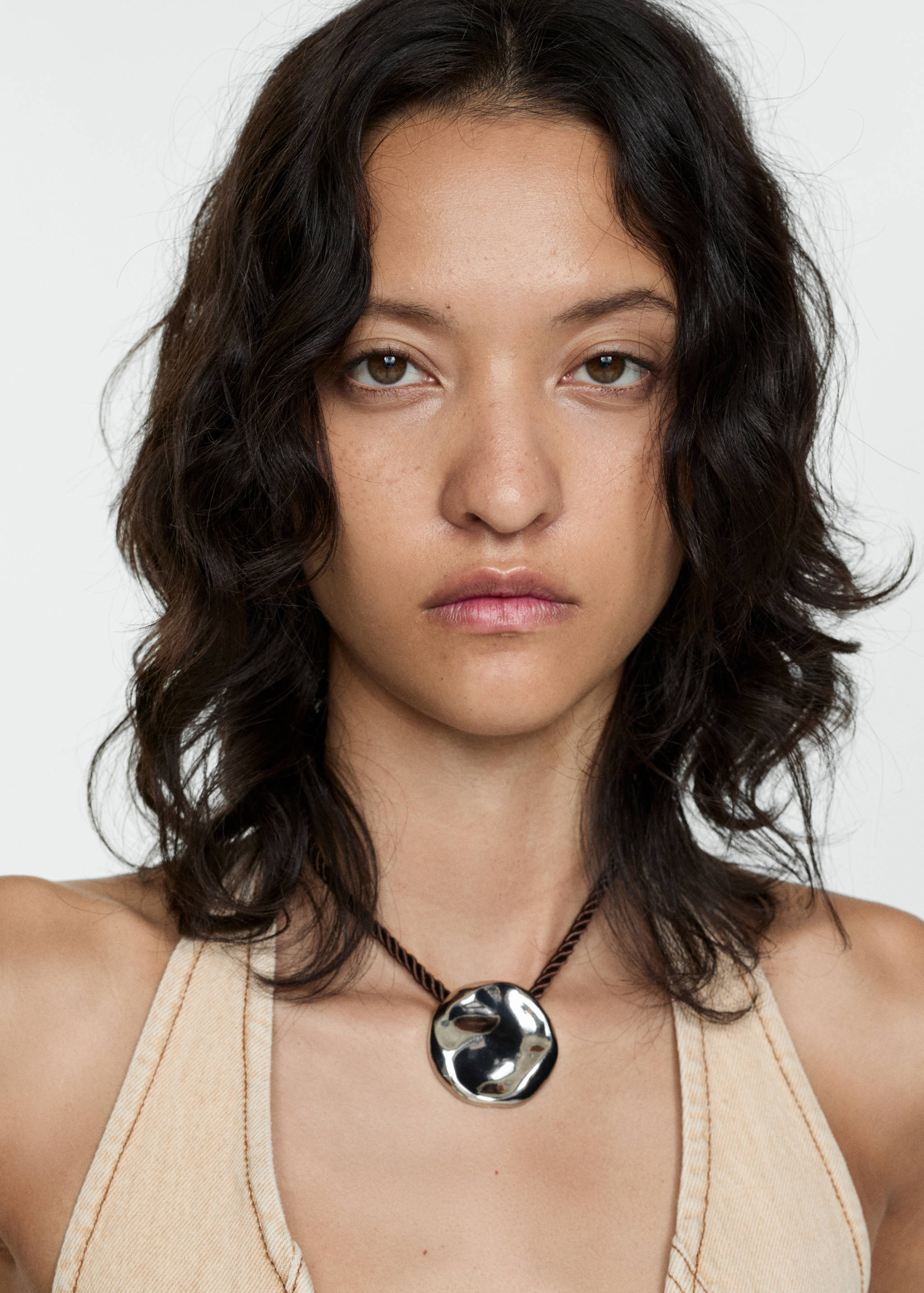 Denim dress with belt - Details of the article 1