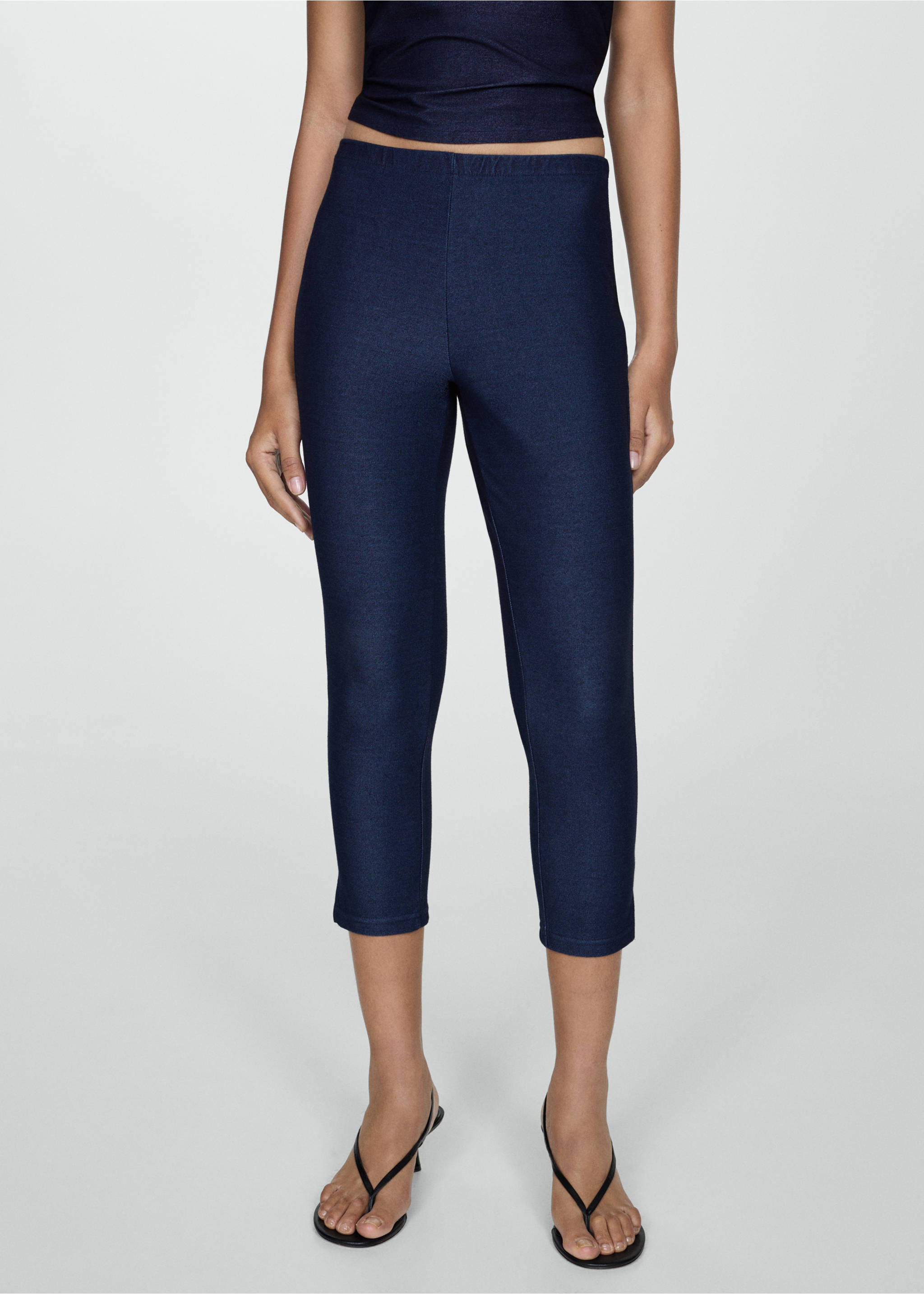 Capri leggings - Medium plane, Blue. Ref: 77092925-00.