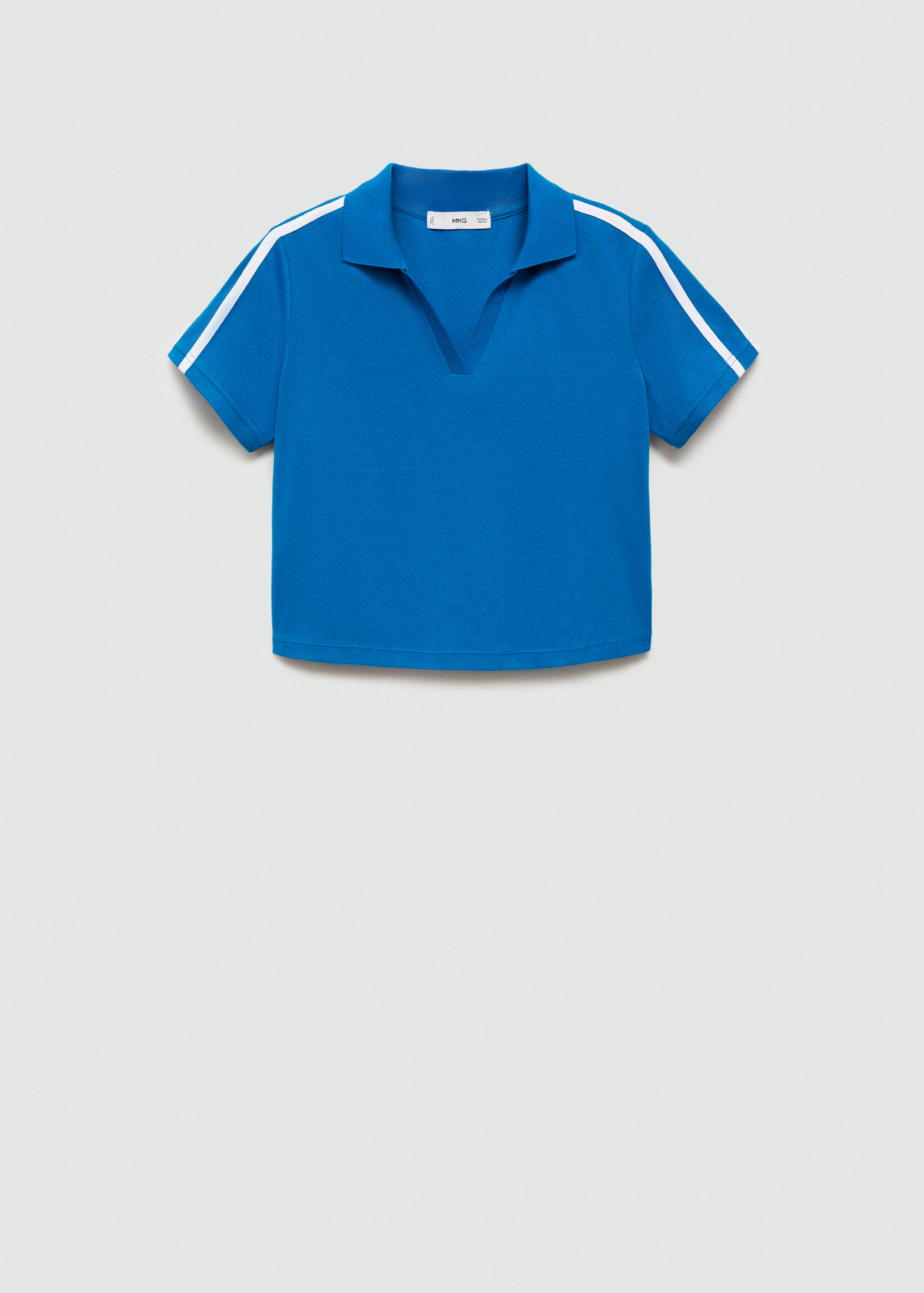 Contrasting stripes cotton polo shirt - Article without model