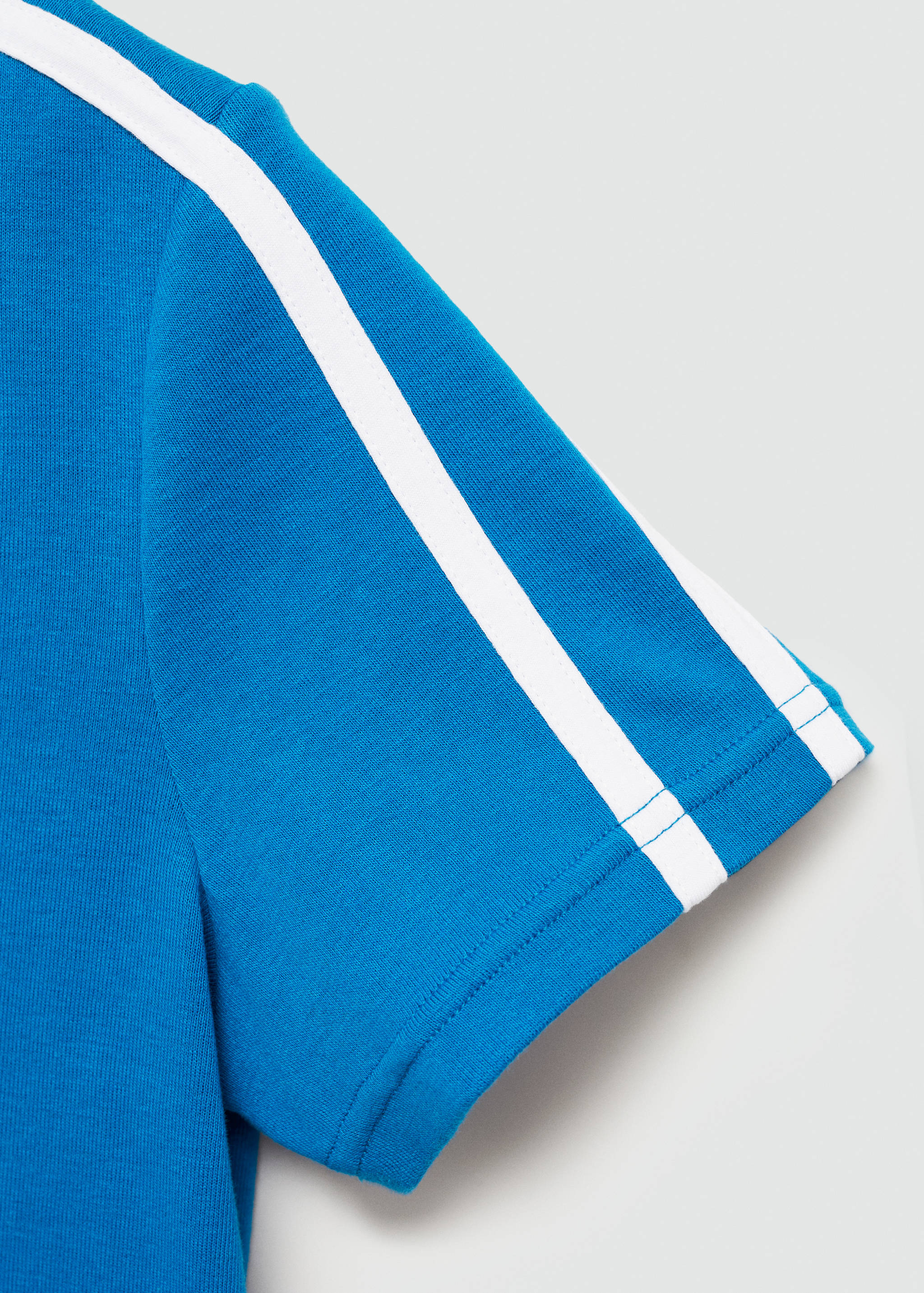 Contrasting stripes cotton polo shirt - Details of the article 0