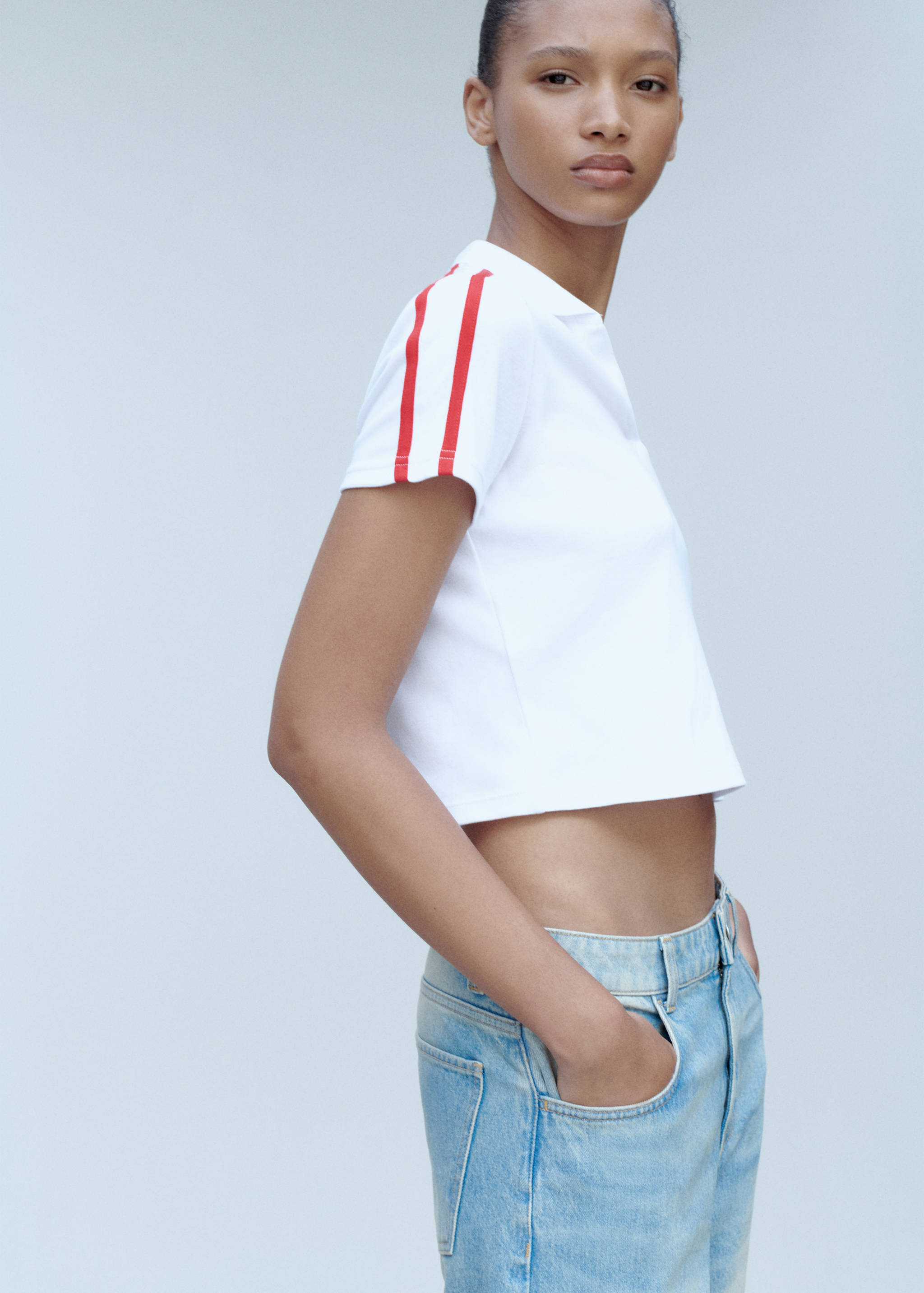 Polo cotone righe contrasto - Piano medio