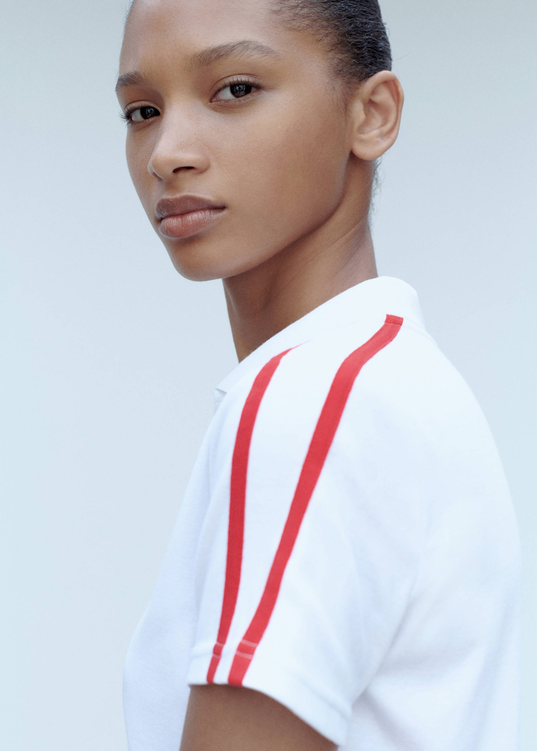 Polo cotone righe contrasto - Dettaglio dell'articolo 1