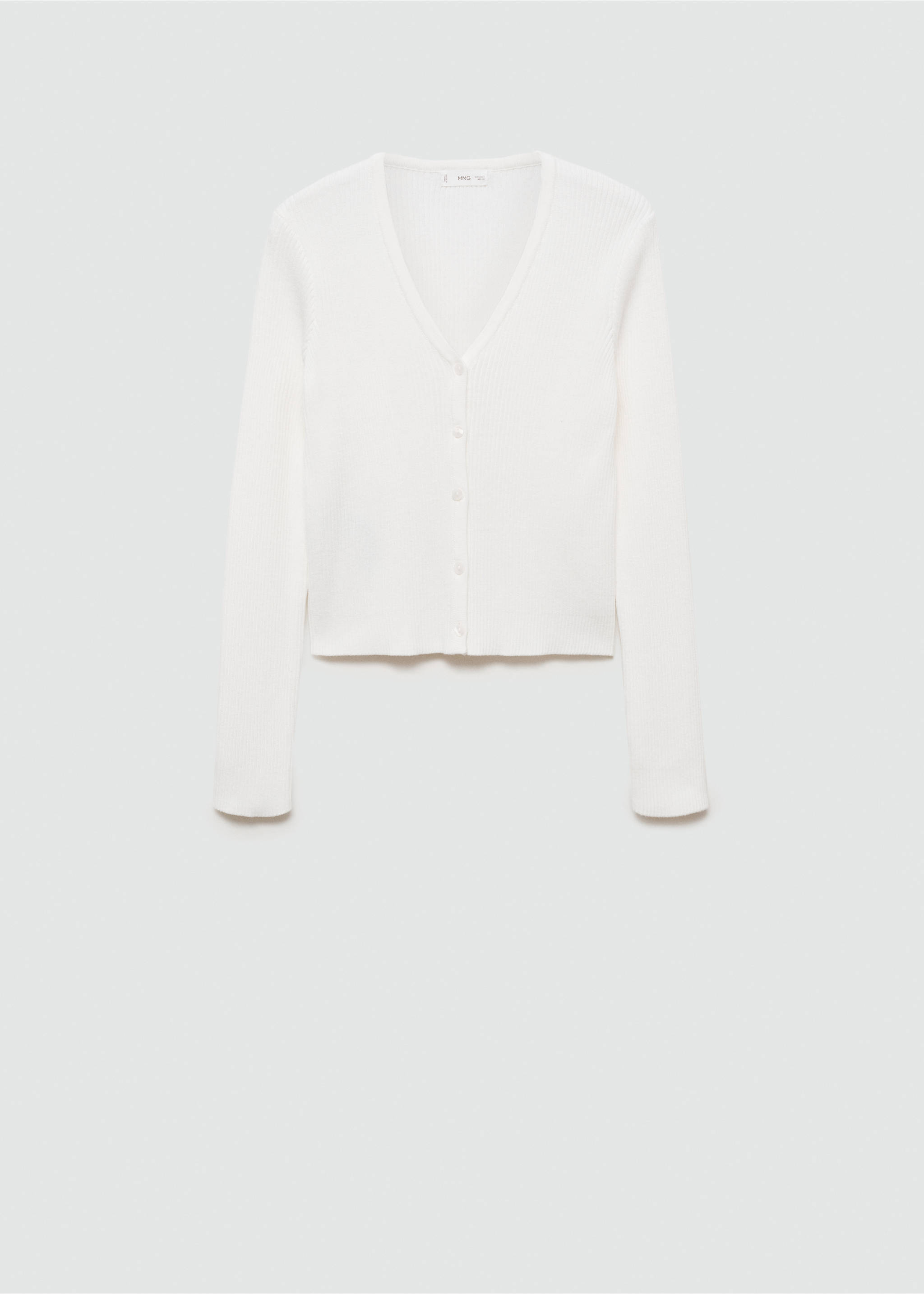 Strickjacke mit Knöpfen - Artikel ohne Model, Cremeweiß. Ref: 77092932-00.