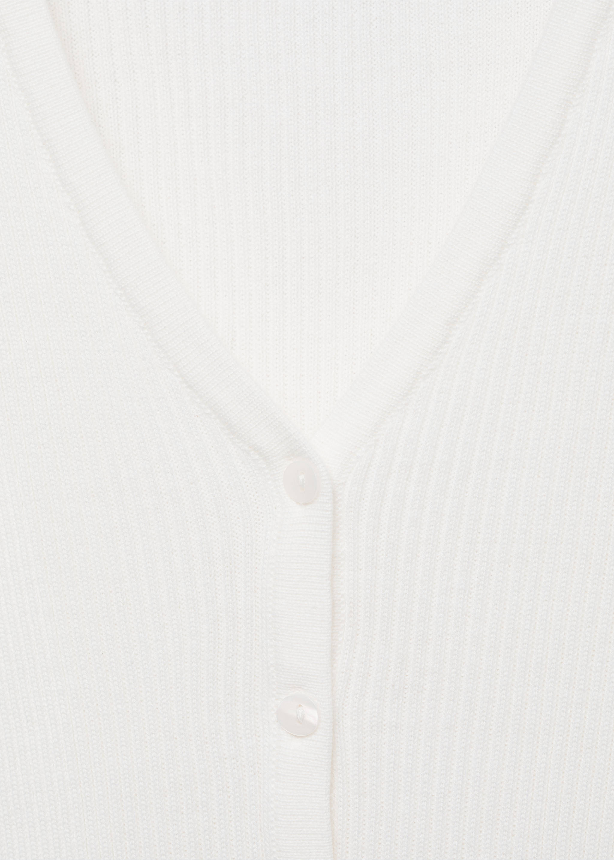 Strickjacke mit Knöpfen - Detail des Artikels 8, Cremeweiß. Ref: 77092932-00.