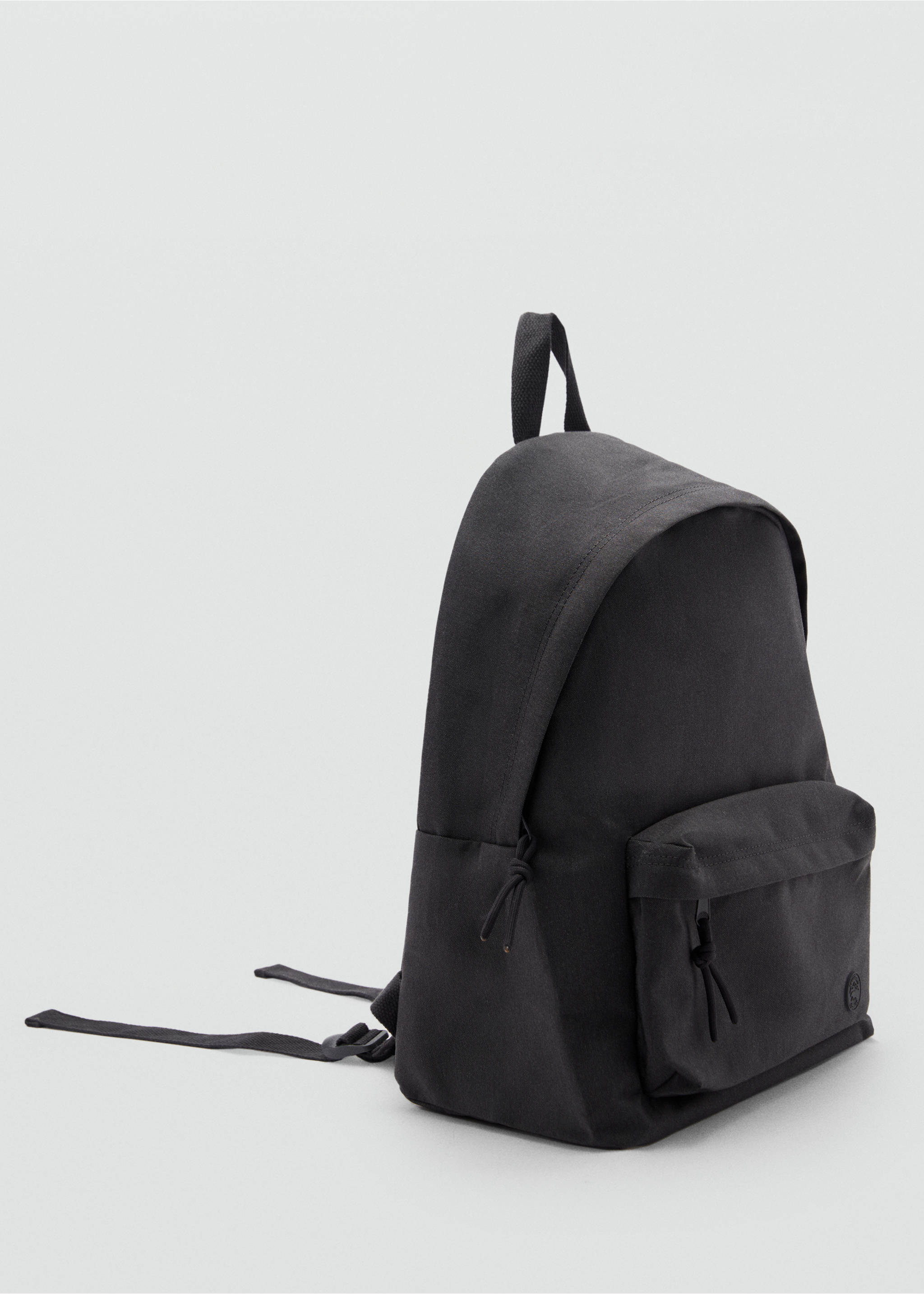 Rucksack mit Fronttasche - Mittlere Ansicht, Mittelgrau meliert. Ref: 77093260-00.